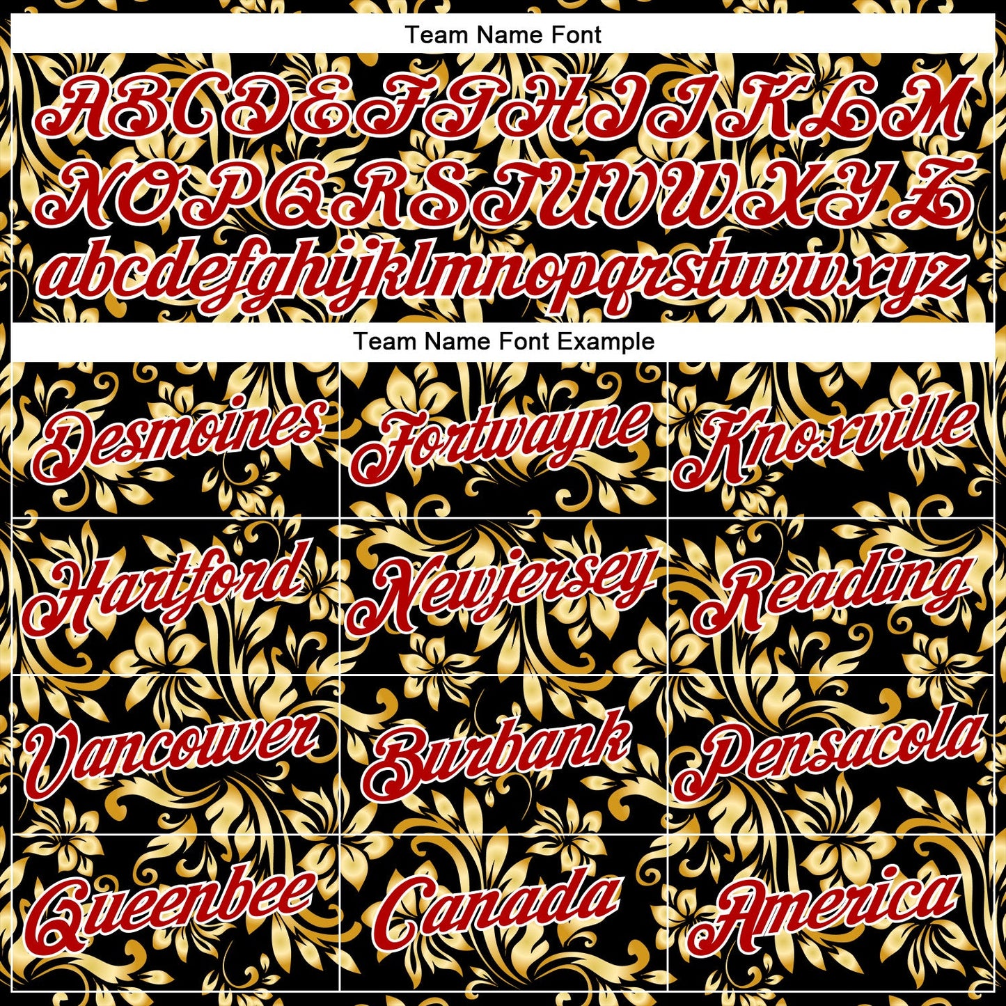 Custom Stitched Black Red-White 3D Pattern Design Golden Subtle Floral Sports Pullover Sweatshirt Hoodie view 3
