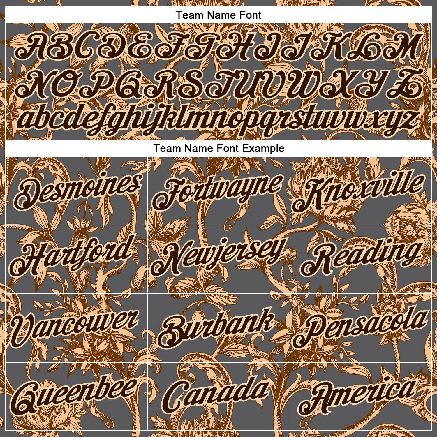 Custom Stitched Steel Gray Brown-Cream 3D Pattern Design Golden Subtle Floral Sports Pullover Sweatshirt Hoodie view 3