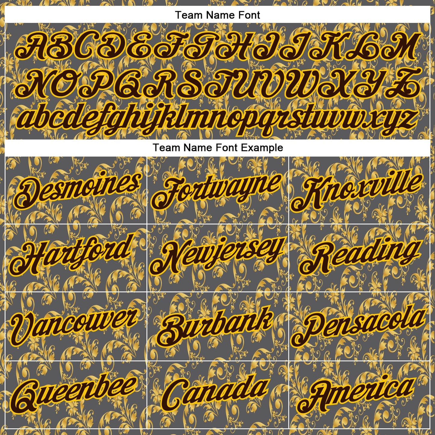 Custom Stitched Steel Gray Brown-Yellow 3D Pattern Design Golden Subtle Floral Sports Pullover Sweatshirt Hoodie view 3