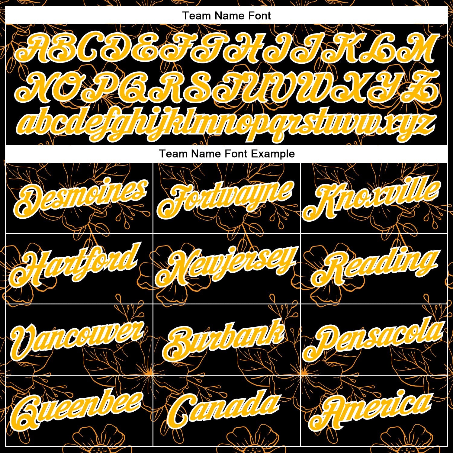 Custom Stitched Black Gold-White 3D Pattern Design Golden Subtle Floral Sports Pullover Sweatshirt Hoodie view 3