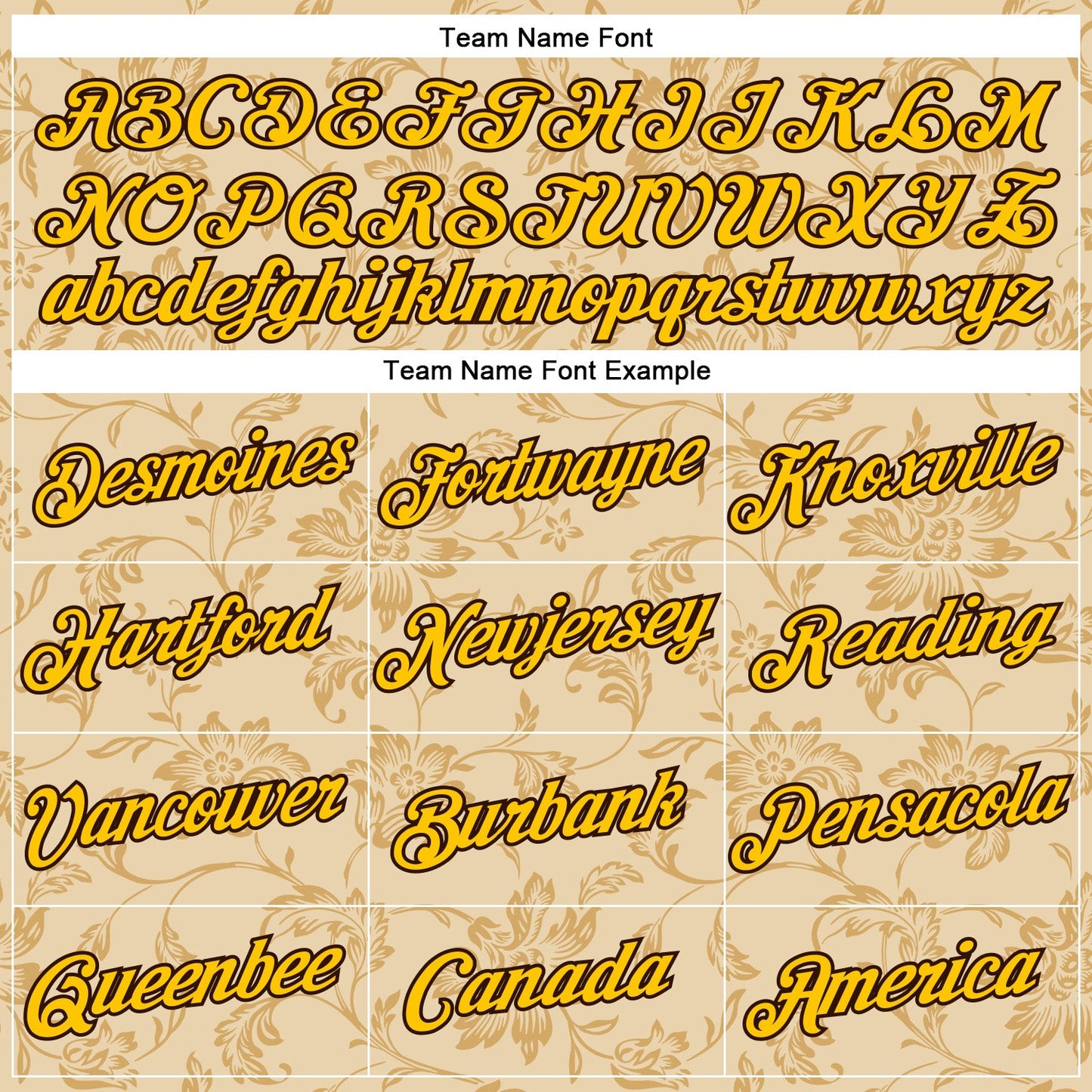 Custom Stitched City Cream Yellow-Brown 3D Pattern Design Golden Subtle Floral Sports Pullover Sweatshirt Hoodie view 3