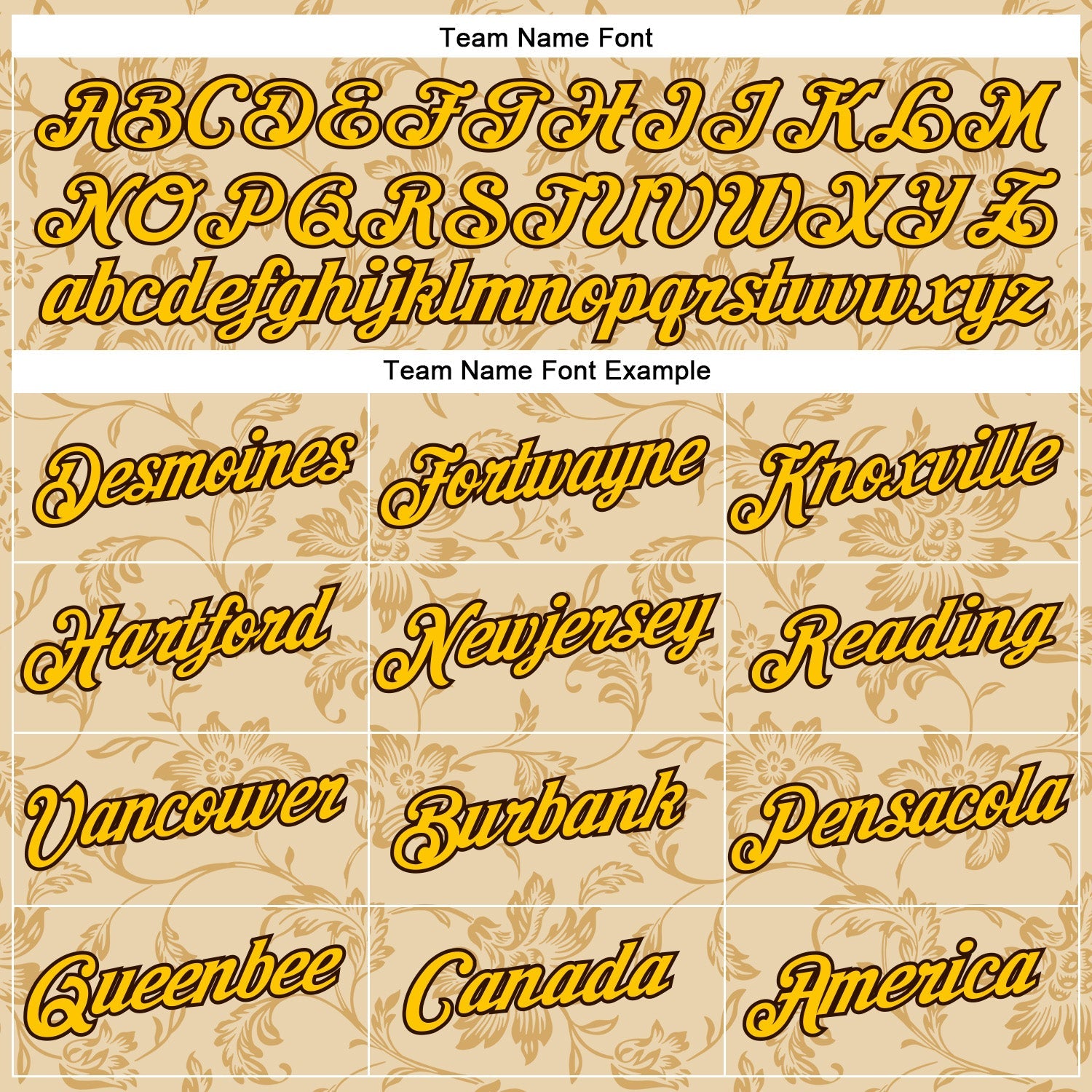 Custom Stitched City Cream Yellow-Brown 3D Pattern Design Golden Subtle Floral Sports Pullover Sweatshirt Hoodie view 3