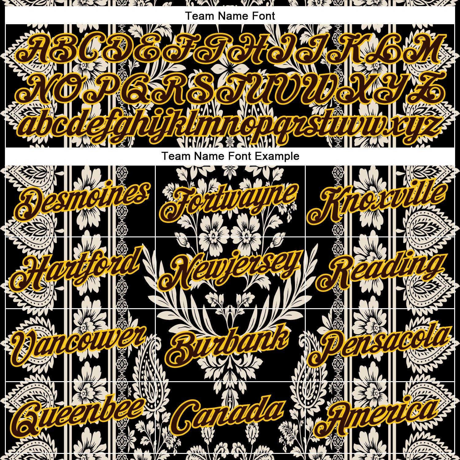 Custom Stitched Black Brown Cream-Yellow 3D Pattern Design Ethnic Paisley Floral Bandana Sports Pullover Sweatshirt Hoodie view 3