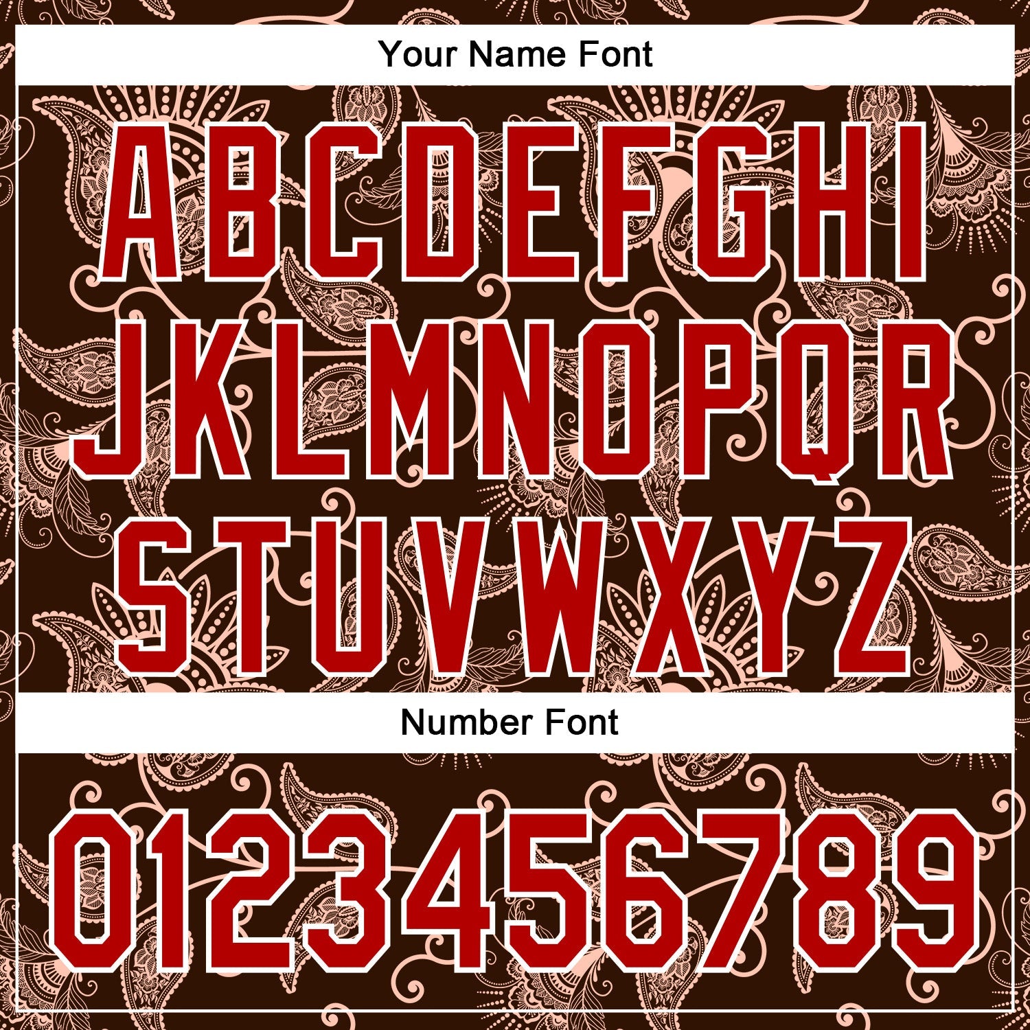 Custom Stitched Brown Red-White 3D Pattern Design Ethnic Paisley Floral Bandana Sports Pullover Sweatshirt Hoodie view 4