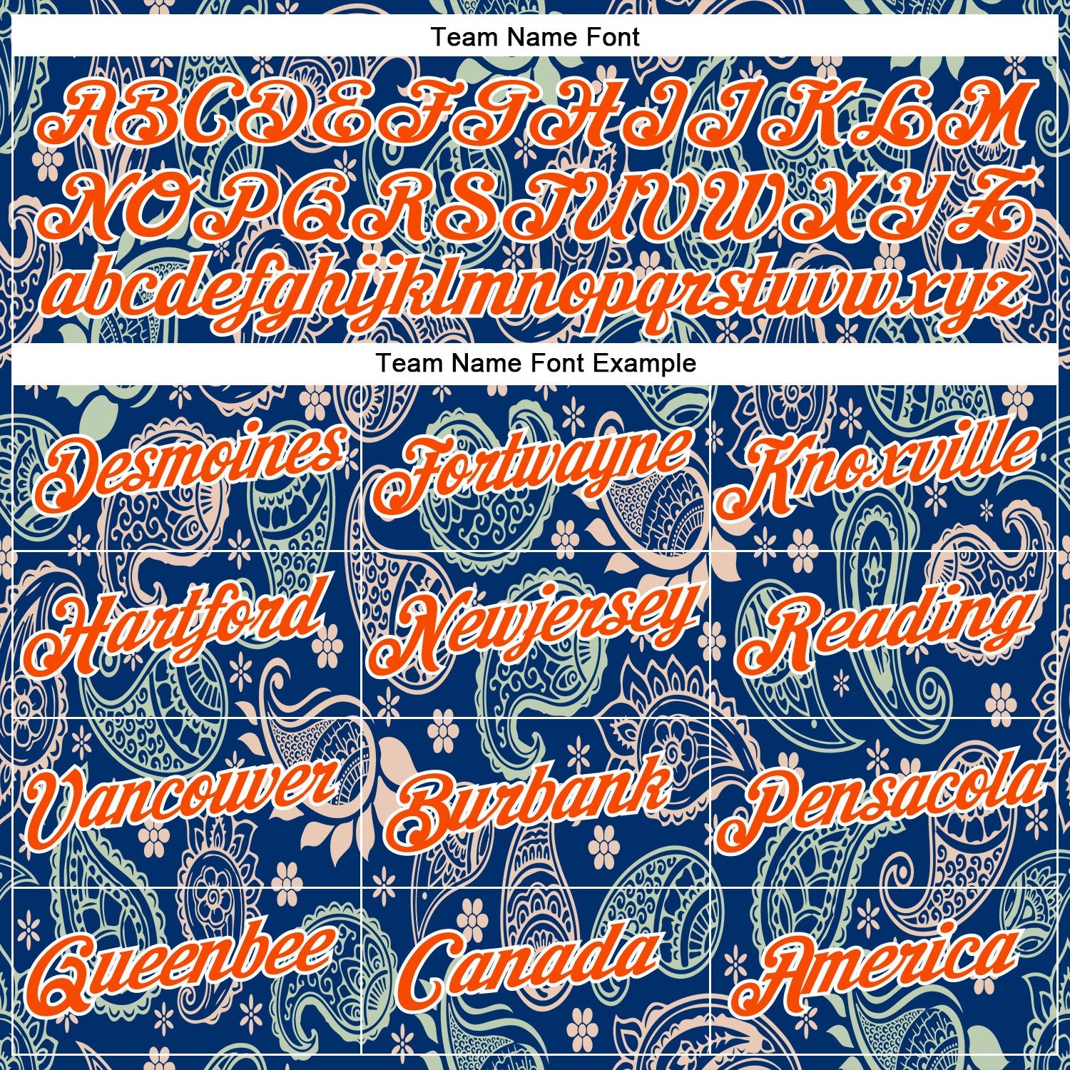 Custom Stitched US Navy Blue Orange-White 3D Pattern Design Ethnic Paisley Floral Bandana Sports Pullover Sweatshirt Hoodie view 3