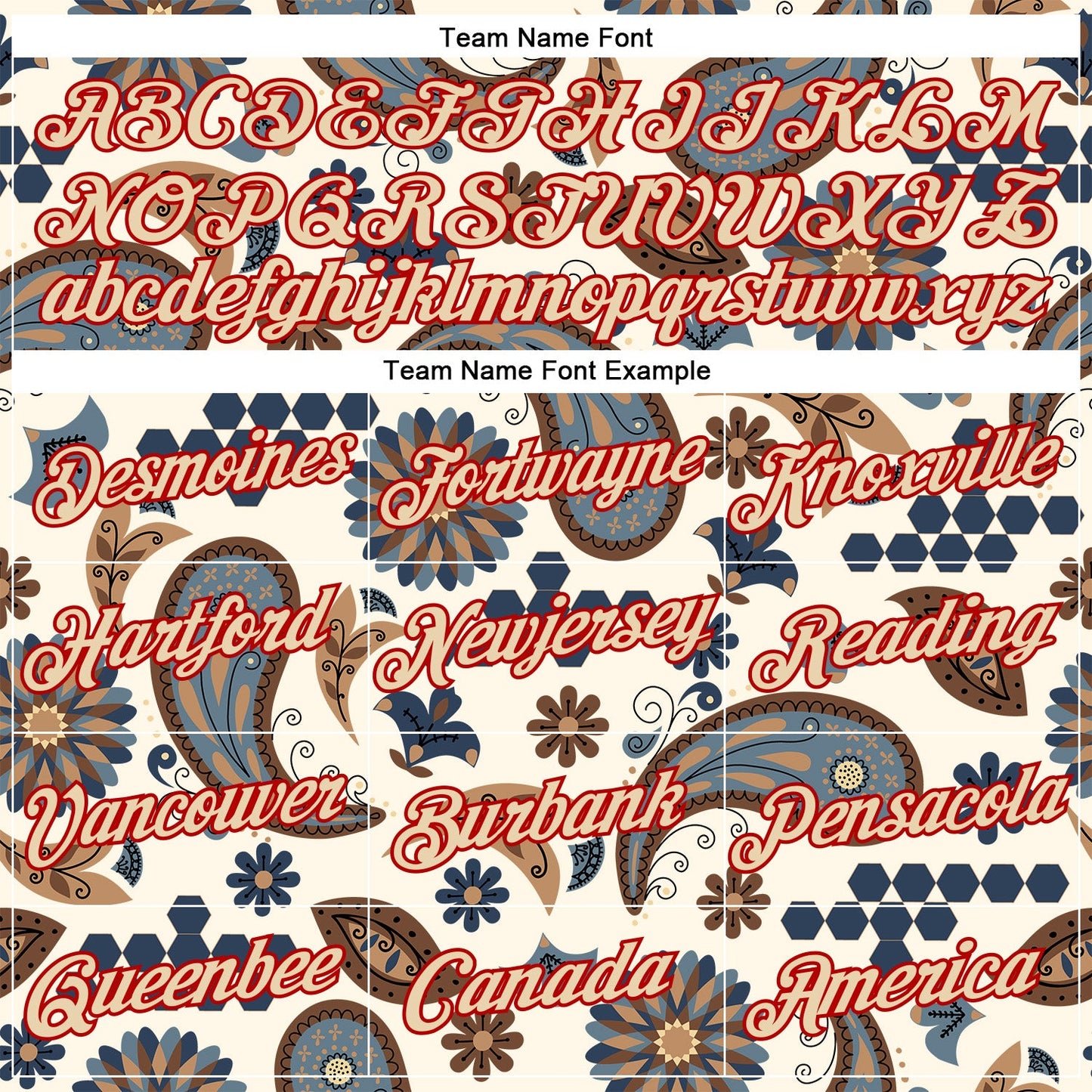 Custom Stitched Cream City Cream-Red 3D Pattern Design Ethnic Paisley Floral Bandana Sports Pullover Sweatshirt Hoodie view 3