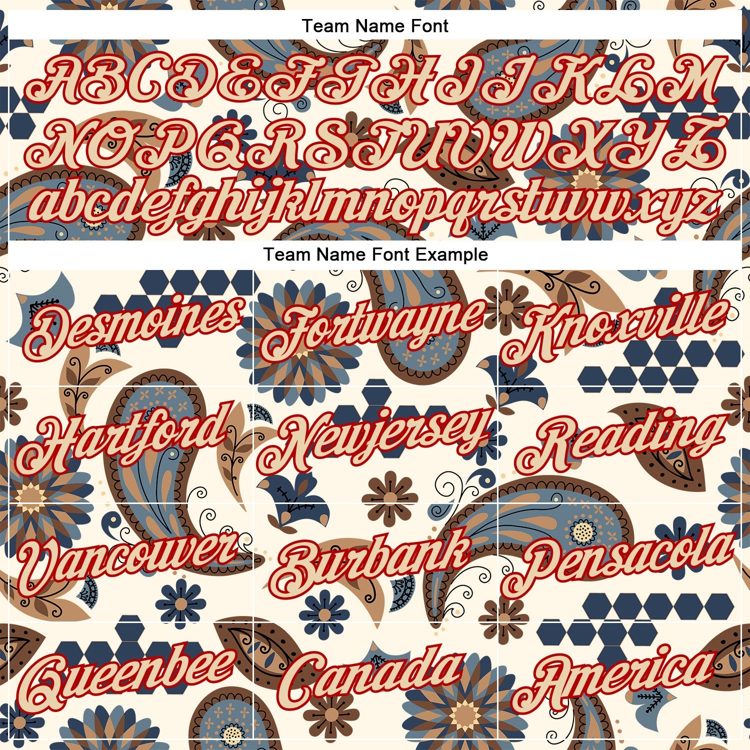 Custom Stitched Cream City Cream-Red 3D Pattern Design Ethnic Paisley Floral Bandana Sports Pullover Sweatshirt Hoodie view 3