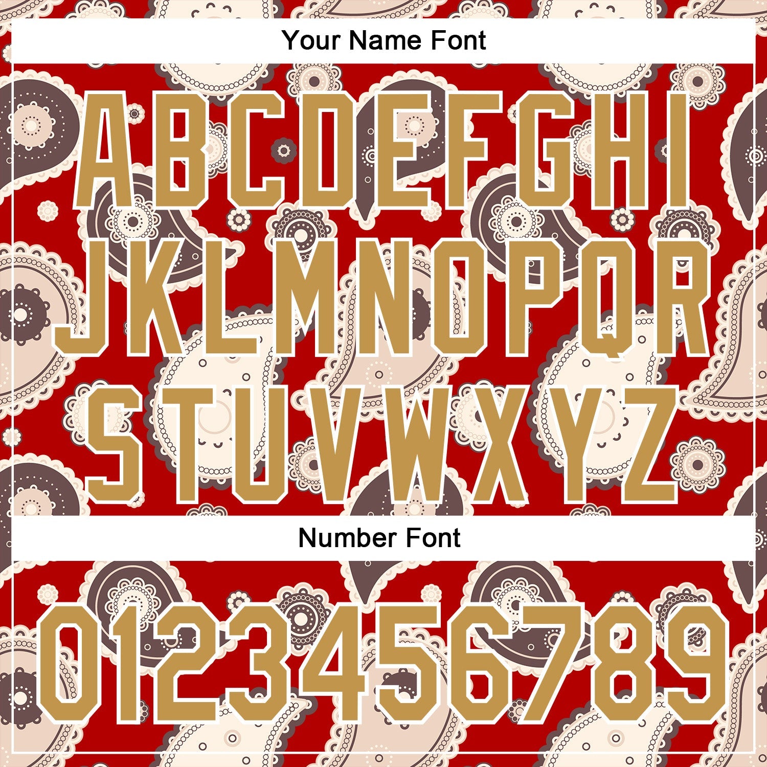 Custom Stitched Red Old Gold-White 3D Pattern Design Ethnic Paisley Floral Bandana Sports Pullover Sweatshirt Hoodie view 4