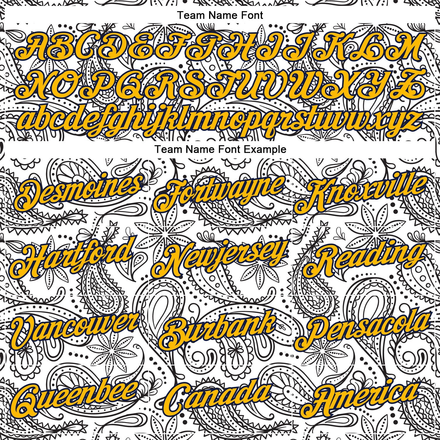 Custom Stitched White Gold-Navy 3D Pattern Design Ethnic Paisley Floral Bandana Sports Pullover Sweatshirt Hoodie view 3