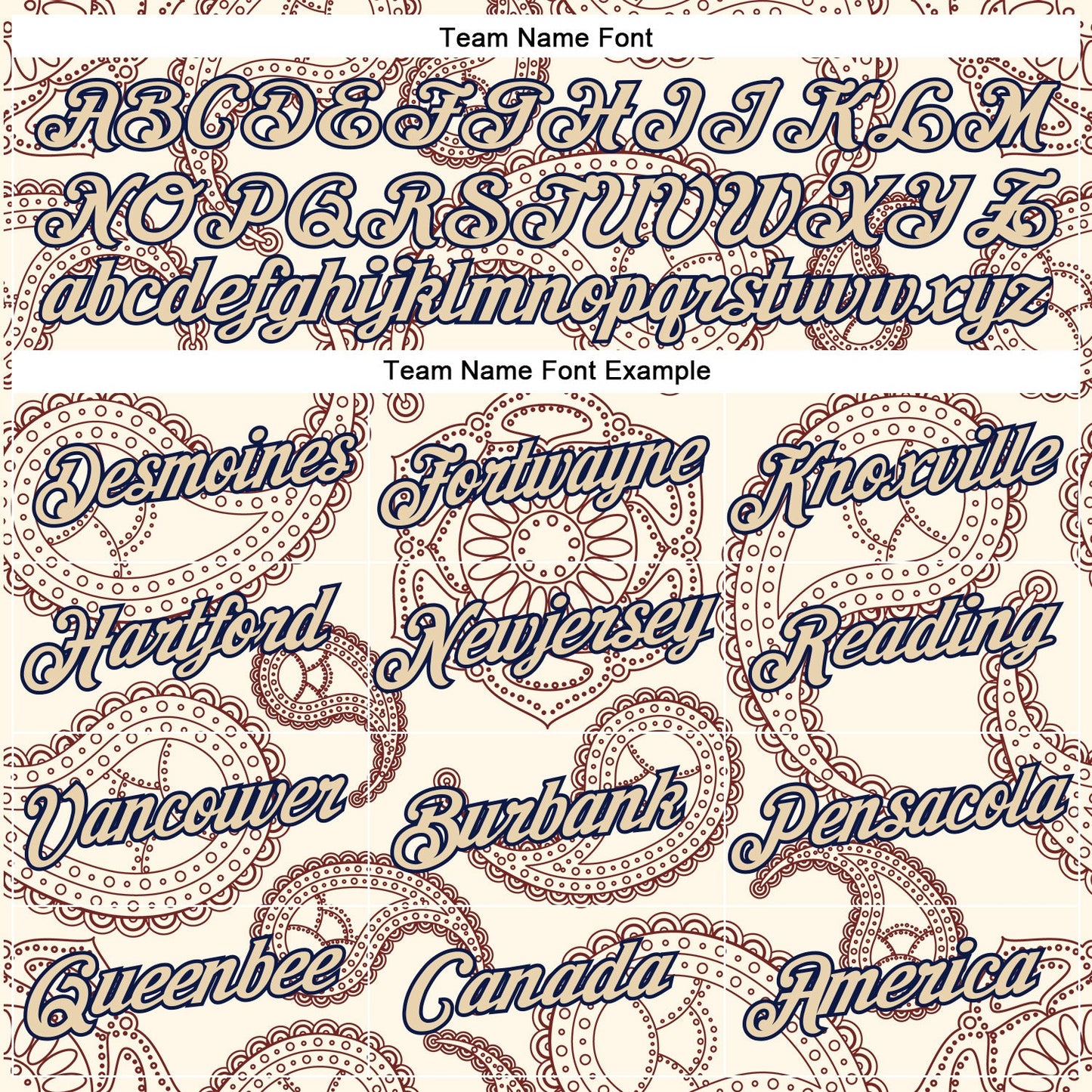 Custom Stitched Cream City Cream-Navy 3D Pattern Design Ethnic Paisley Floral Bandana Sports Pullover Sweatshirt Hoodie view 3