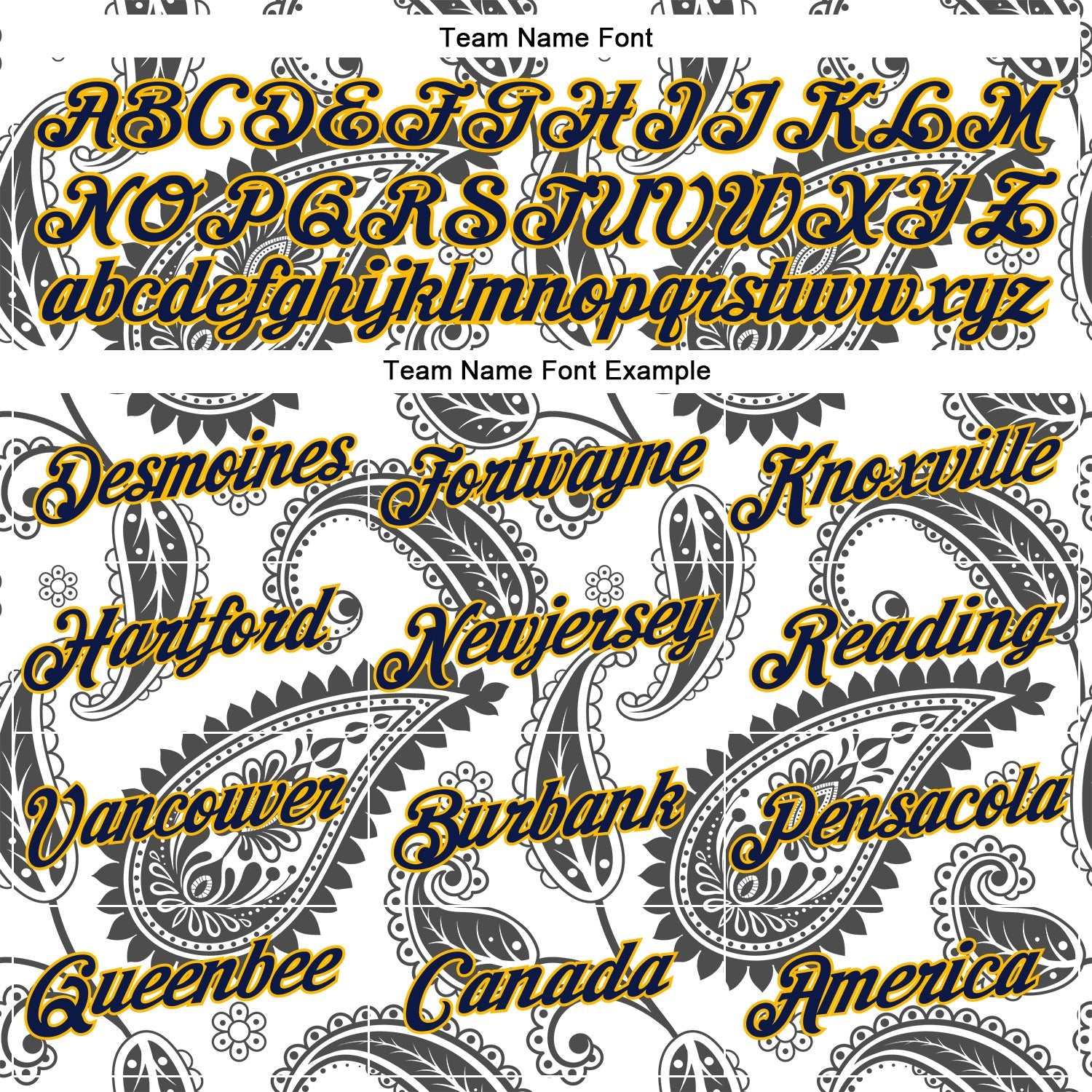 Custom Stitched White Navy-Gold 3D Pattern Design Ethnic Paisley Floral Bandana Sports Pullover Sweatshirt Hoodie view 3