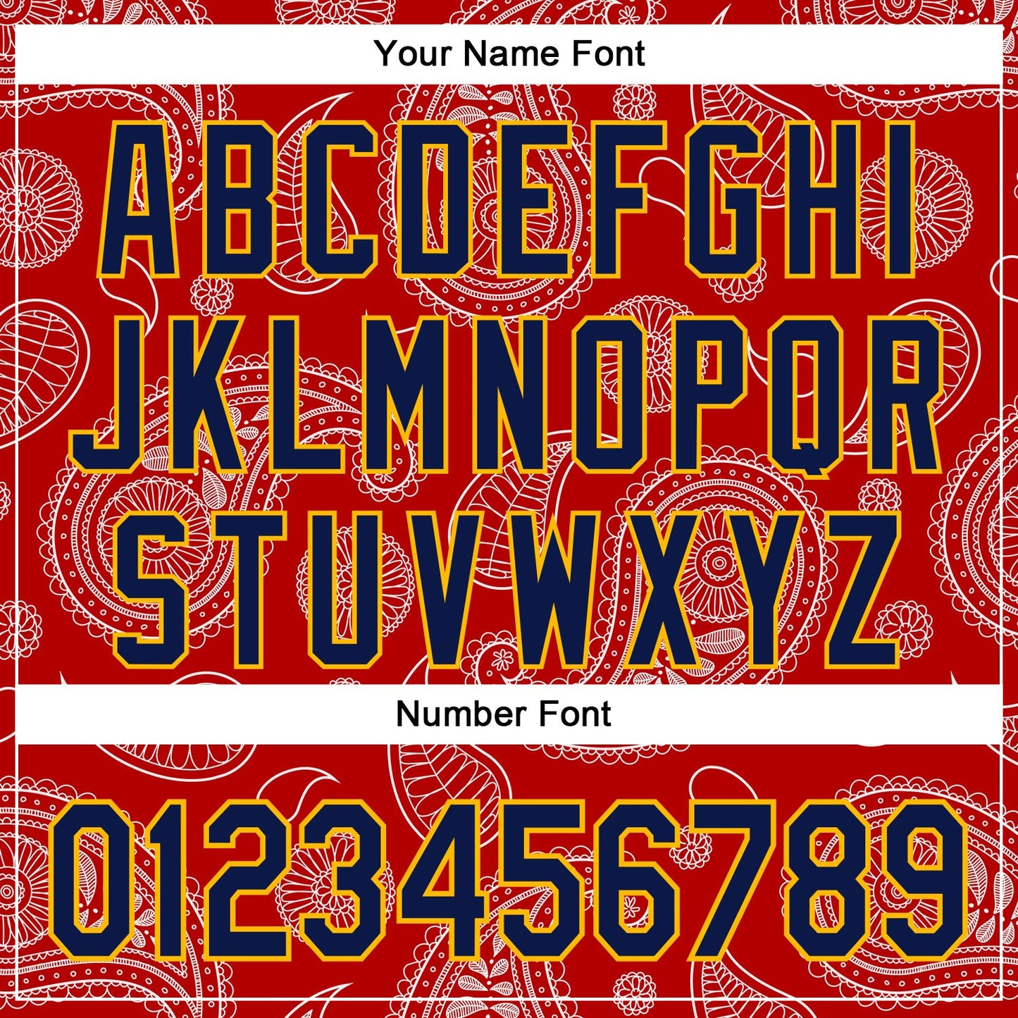 Custom Stitched Red Navy-Gold 3D Pattern Design Ethnic Paisley Floral Bandana Sports Pullover Sweatshirt Hoodie view 4