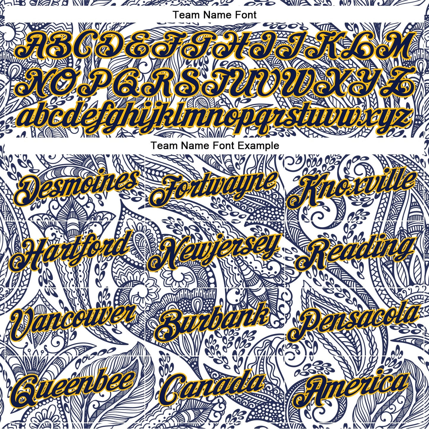 Custom Stitched White Navy-Gold 3D Pattern Design Ethnic Paisley Floral Bandana Sports Pullover Sweatshirt Hoodie view 3
