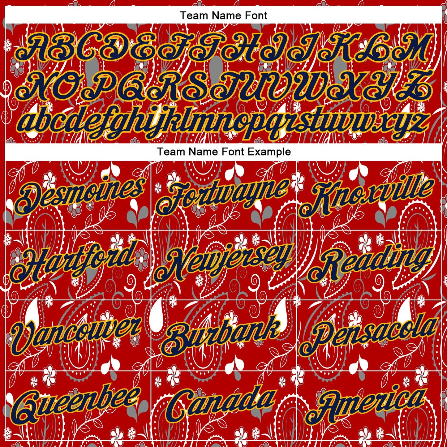Custom Stitched Red Navy-Gold 3D Pattern Design Ethnic Paisley Floral Bandana Sports Pullover Sweatshirt Hoodie view 3