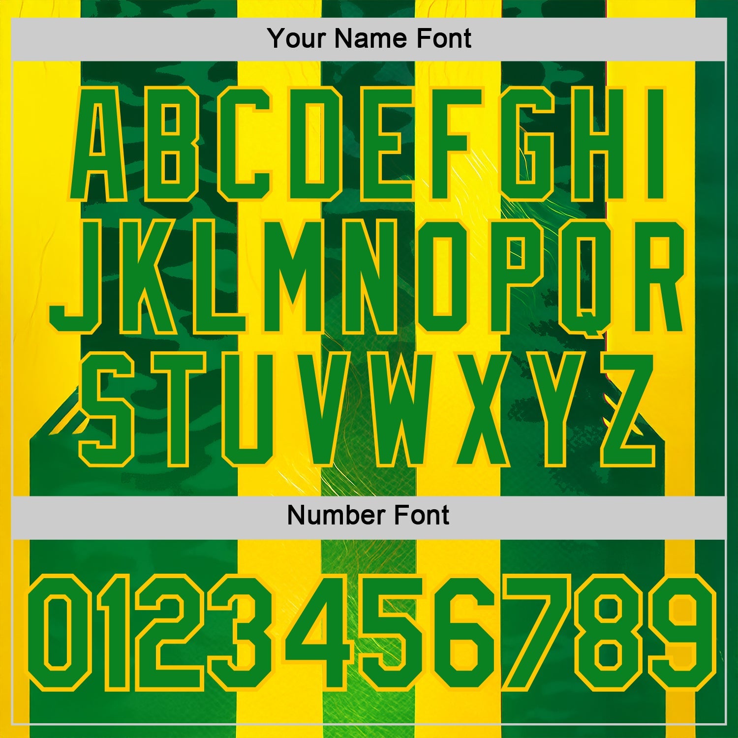 Custom Yellow Grass Green-Green 3D Pattern Design Brazil Stripe Sportswear Performance T-Shirt view 4