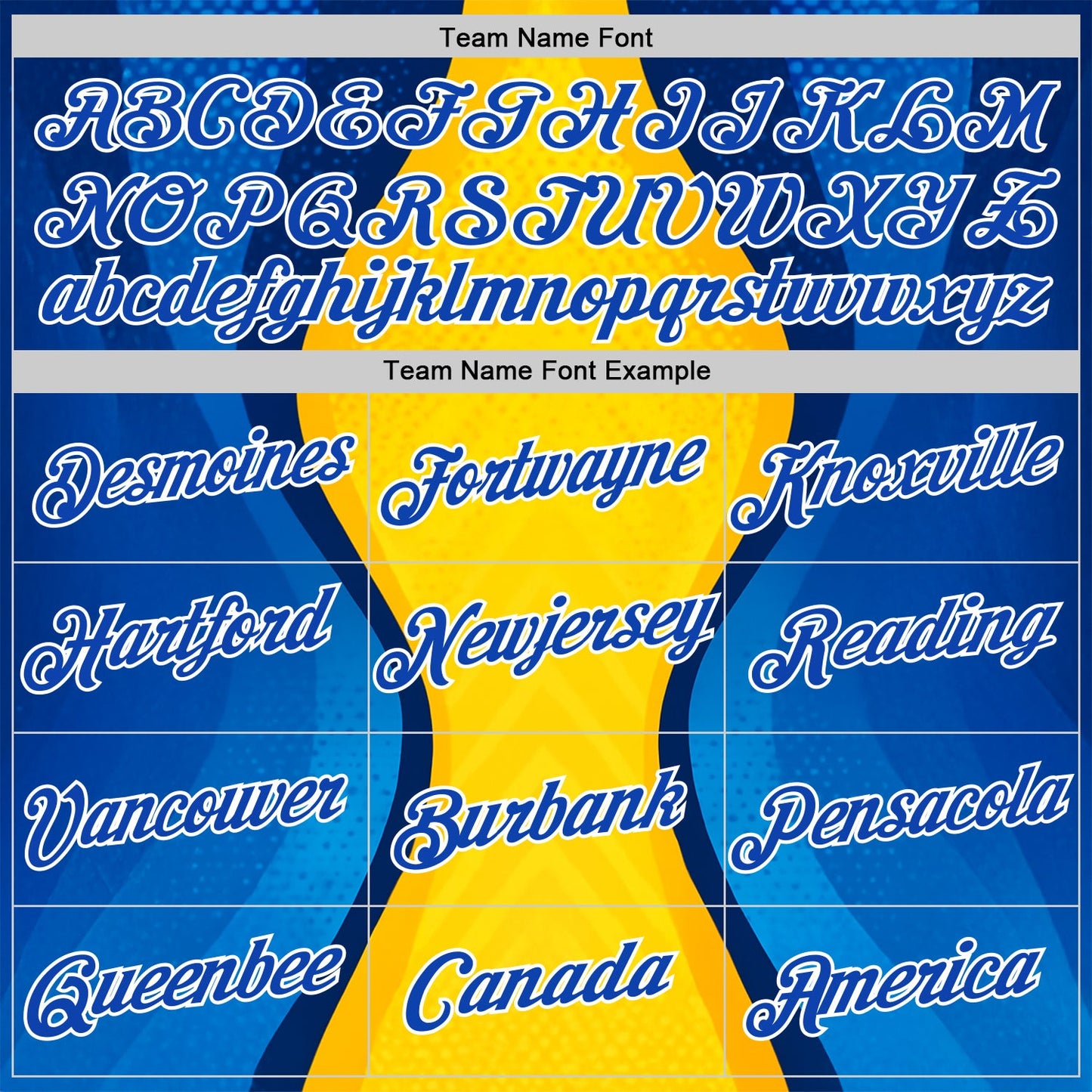 Custom Yellow Thunder Blue Blue-White 3D Pattern Design Brazil Color Block Sportswear Performance T-Shirt view 3