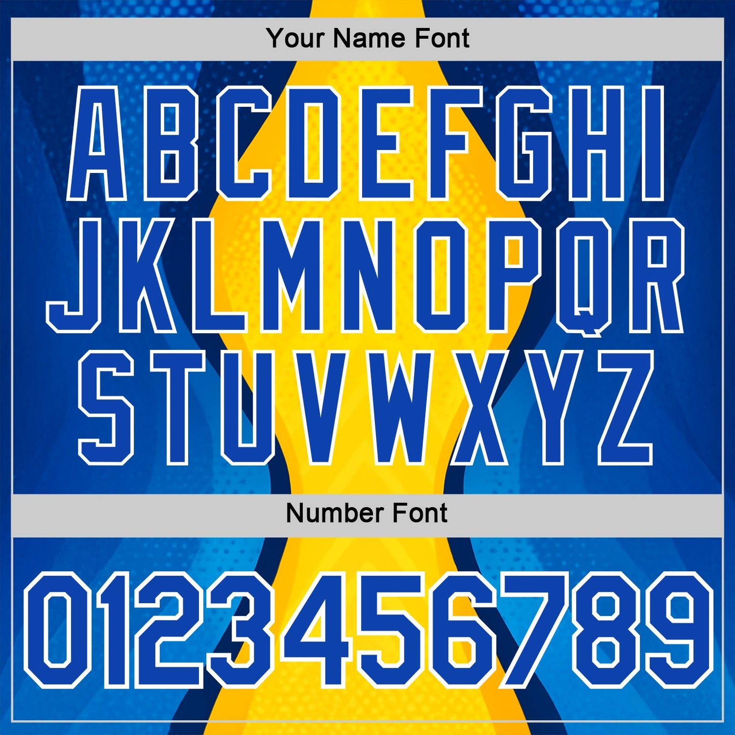 Custom Yellow Thunder Blue Blue-White 3D Pattern Design Brazil Color Block Sportswear Performance T-Shirt view 4