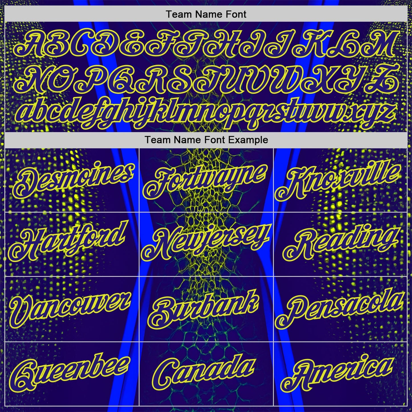 Custom Blue Dark Purple-Neon Yellow 3D Pattern Design Abstract Net Sportswear Performance T-Shirt view 3