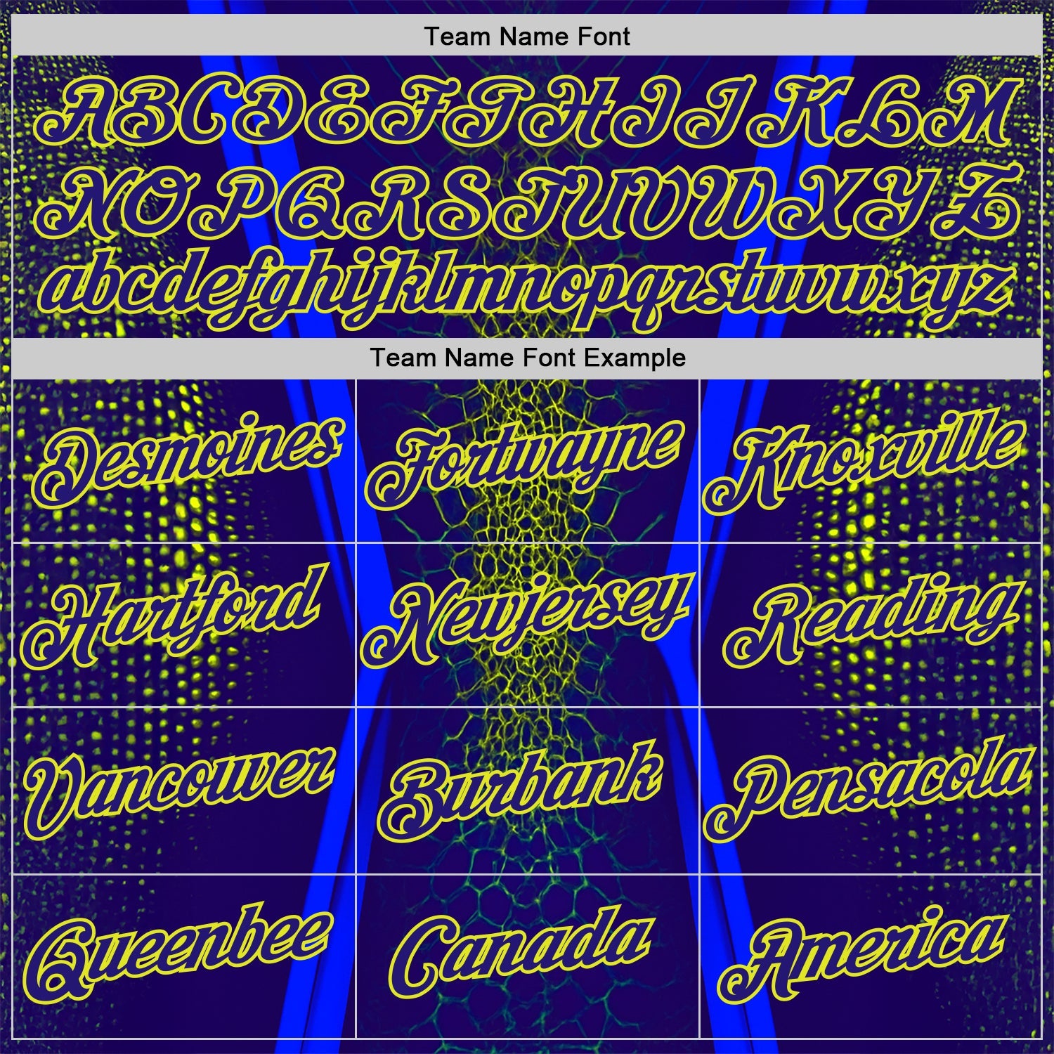 Custom Blue Dark Purple-Neon Yellow 3D Pattern Design Abstract Net Sportswear Performance T-Shirt view 3