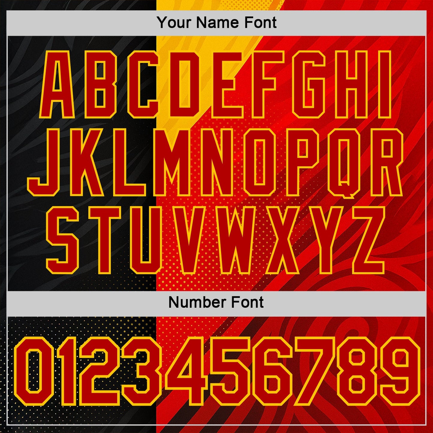 Custom Red Black-Yellow 3D Pattern Design Germany Sportswear Performance T-Shirt view 4