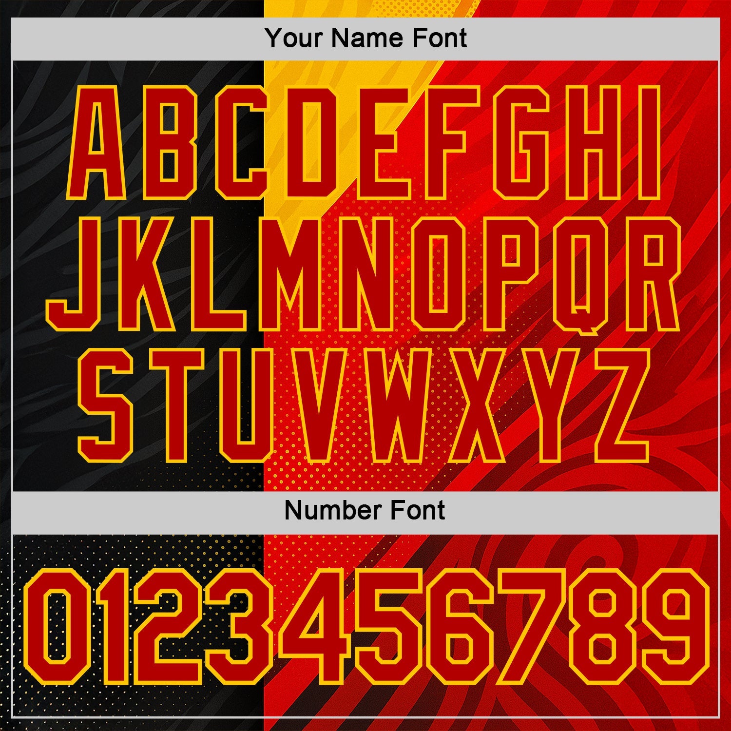 Custom Red Black-Yellow 3D Pattern Design Germany Sportswear Performance T-Shirt view 4