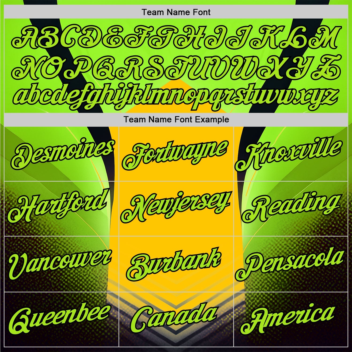 Custom Green Neon Green Yellow-Black 3D Pattern Design Color Block Arrow Sportswear Performance T-Shirt view 3