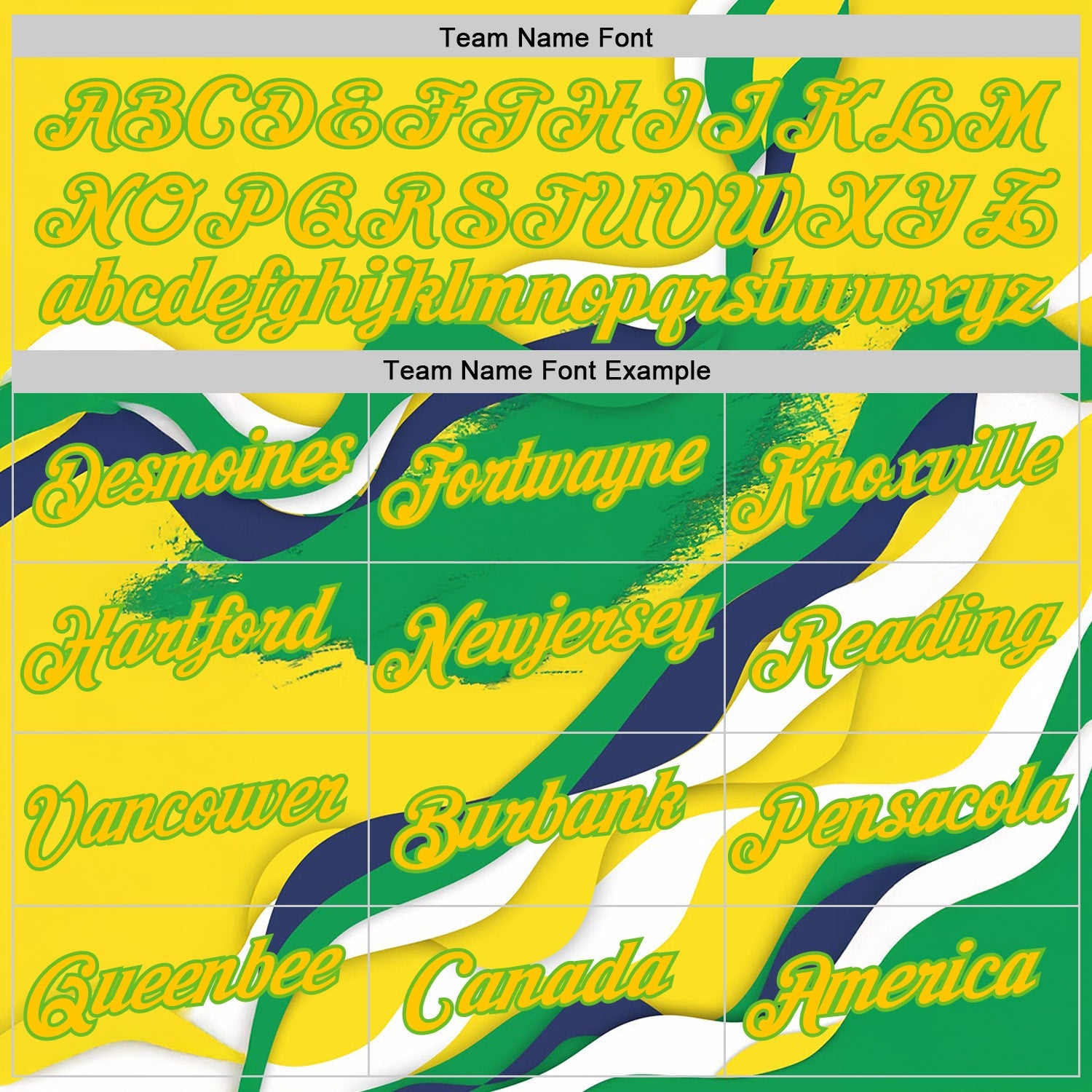 Custom Stitched Yellow Green-Aurora Green 3D Pattern Design Brazil Inspired Abstract Wave Sportswear Pullover Sweatshirt Hoodie view 3
