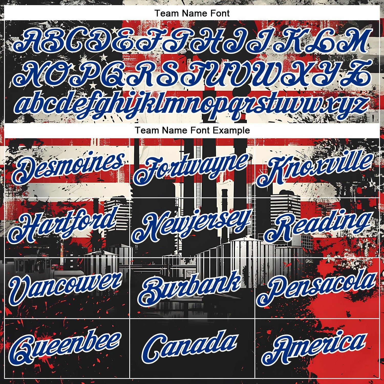 Custom Stitched City Cream Royal Red-White 3D American Flag Retro Distressed Grunge Sports Pullover Sweatshirt Hoodie view 3