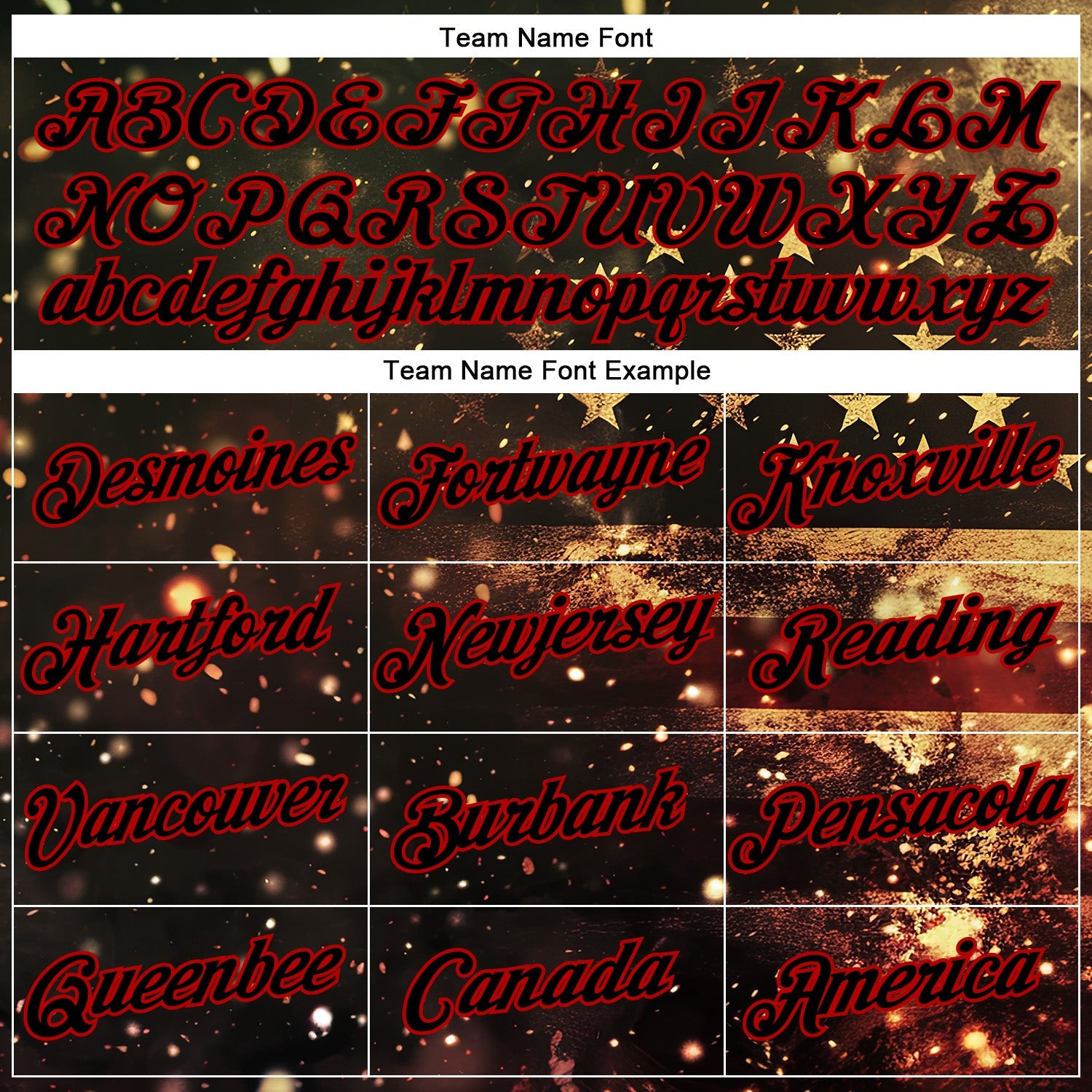 Custom Stitched Black Red 3D American Flag Retro Distressed Sparkle Grunge Sports Pullover Sweatshirt Hoodie view 3
