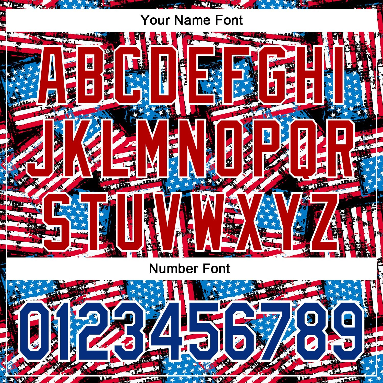 Custom Stitched Black Royal Red-White 3D American Flag Retro Distressed Grunge Sports Pullover Sweatshirt Hoodie view 4