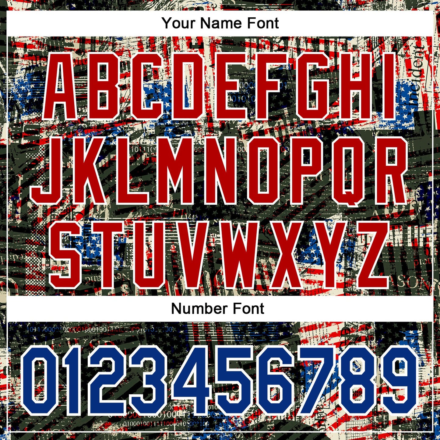 Custom Stitched Black Royal Red-White 3D American Flag Retro Distressed Grunge Sports Pullover Sweatshirt Hoodie view 4