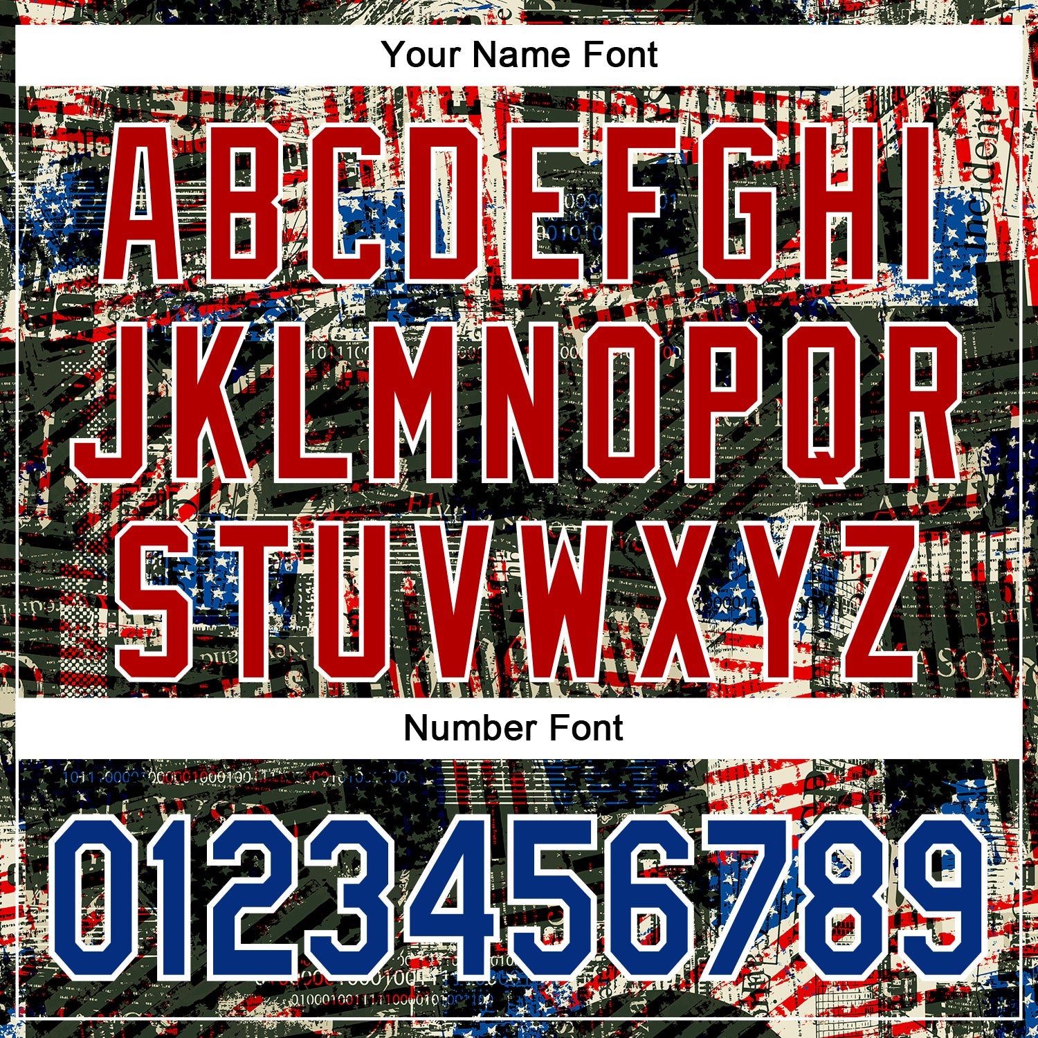 Custom Stitched Black Royal Red-White 3D American Flag Retro Distressed Grunge Sports Pullover Sweatshirt Hoodie view 4