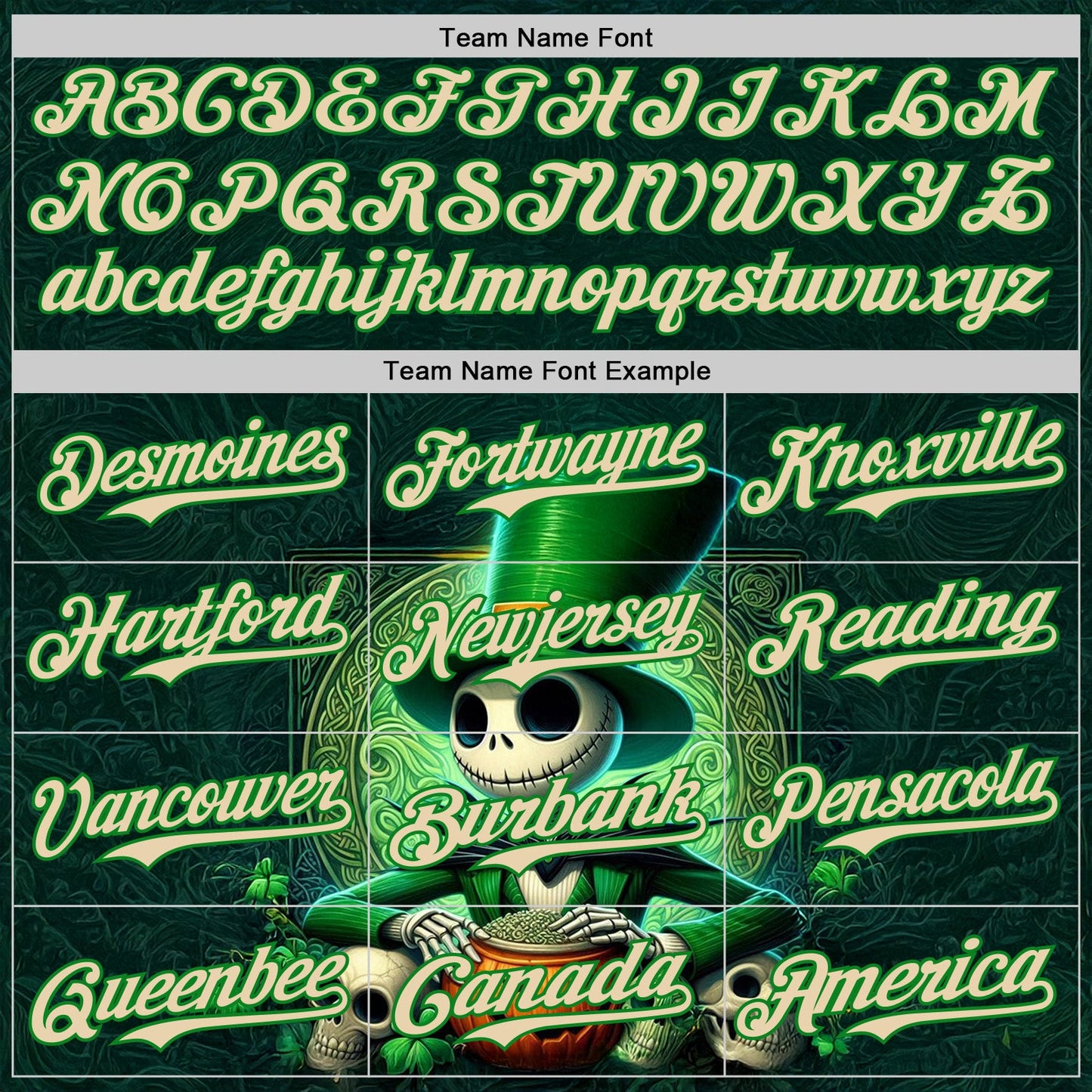 Custom Black City Cream-Grass Green 3D Halloween Spooky Pumpkin Authentic Baseball Jersey view 4