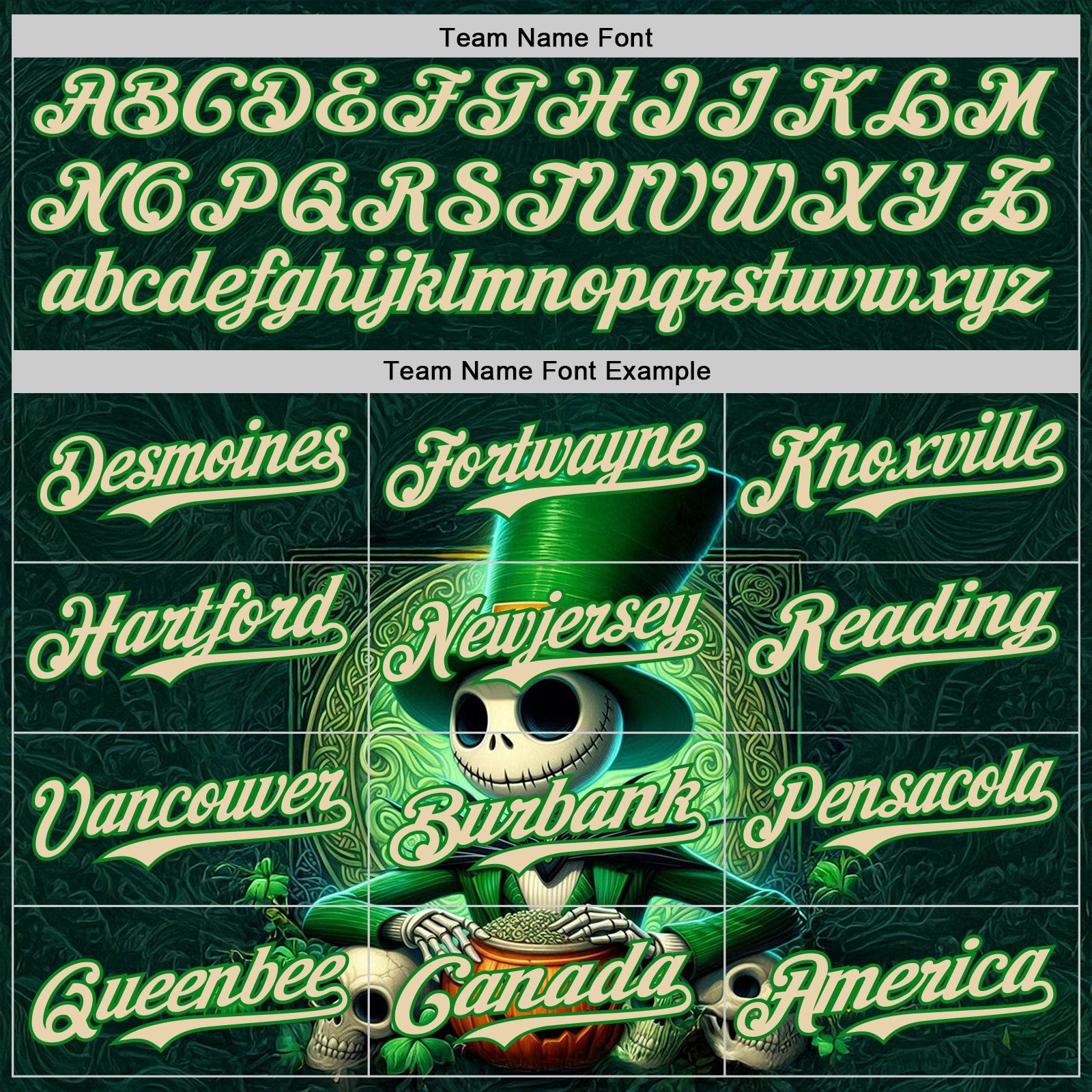 Custom Black City Cream-Grass Green 3D Halloween Spooky Pumpkin Authentic Baseball Jersey view 4