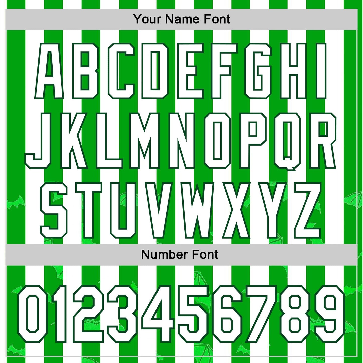 Custom White Green 3D Halloween Spooky Bat Stripe Authentic Baseball Jersey view 5