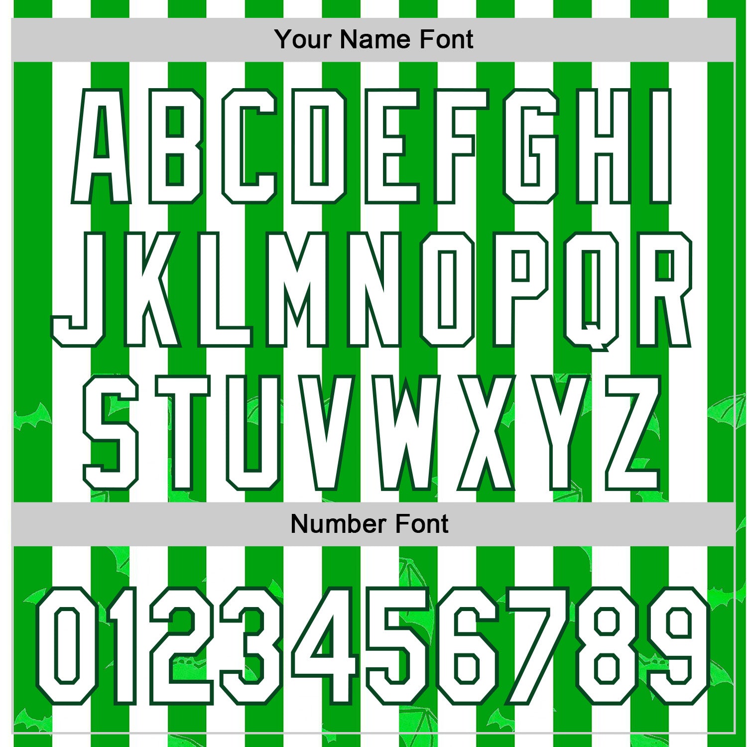 Custom White Green 3D Halloween Spooky Bat Stripe Authentic Baseball Jersey view 5