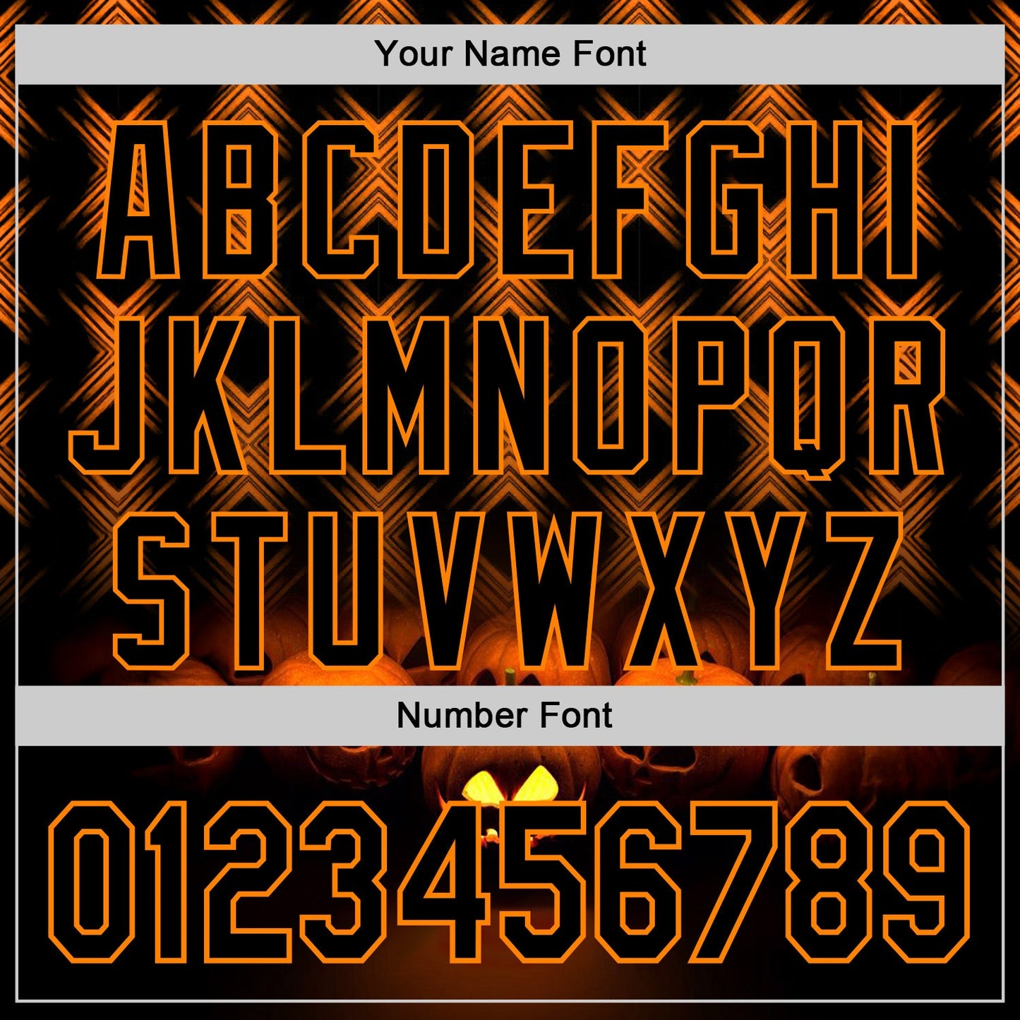 Custom Black Bay Orange 3D Halloween Spooky Pumpkin Stripe Authentic Baseball Jersey view 5