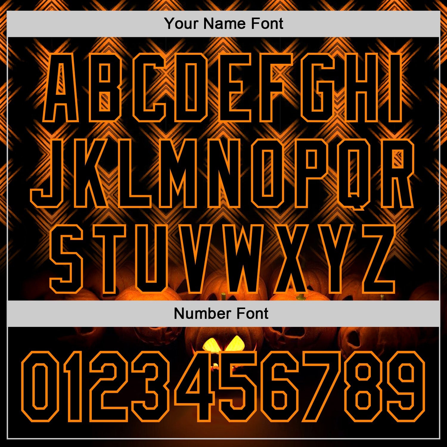 Custom Black Bay Orange 3D Halloween Spooky Pumpkin Stripe Authentic Baseball Jersey view 5