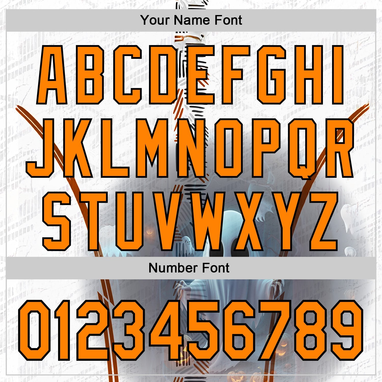 Custom White Bay Orange Gray-Black 3D Halloween Spooky Pumpkin Authentic Baseball Jersey view 5