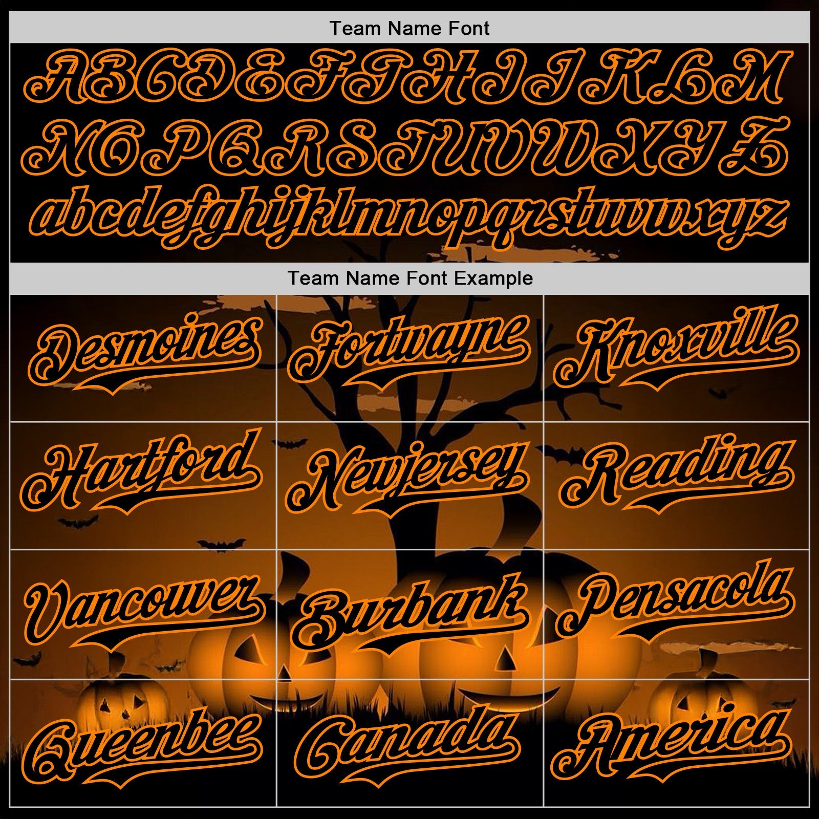 Custom Black Bay Orange 3D Halloween Spooky Pumpkin Authentic Baseball Jersey view 4