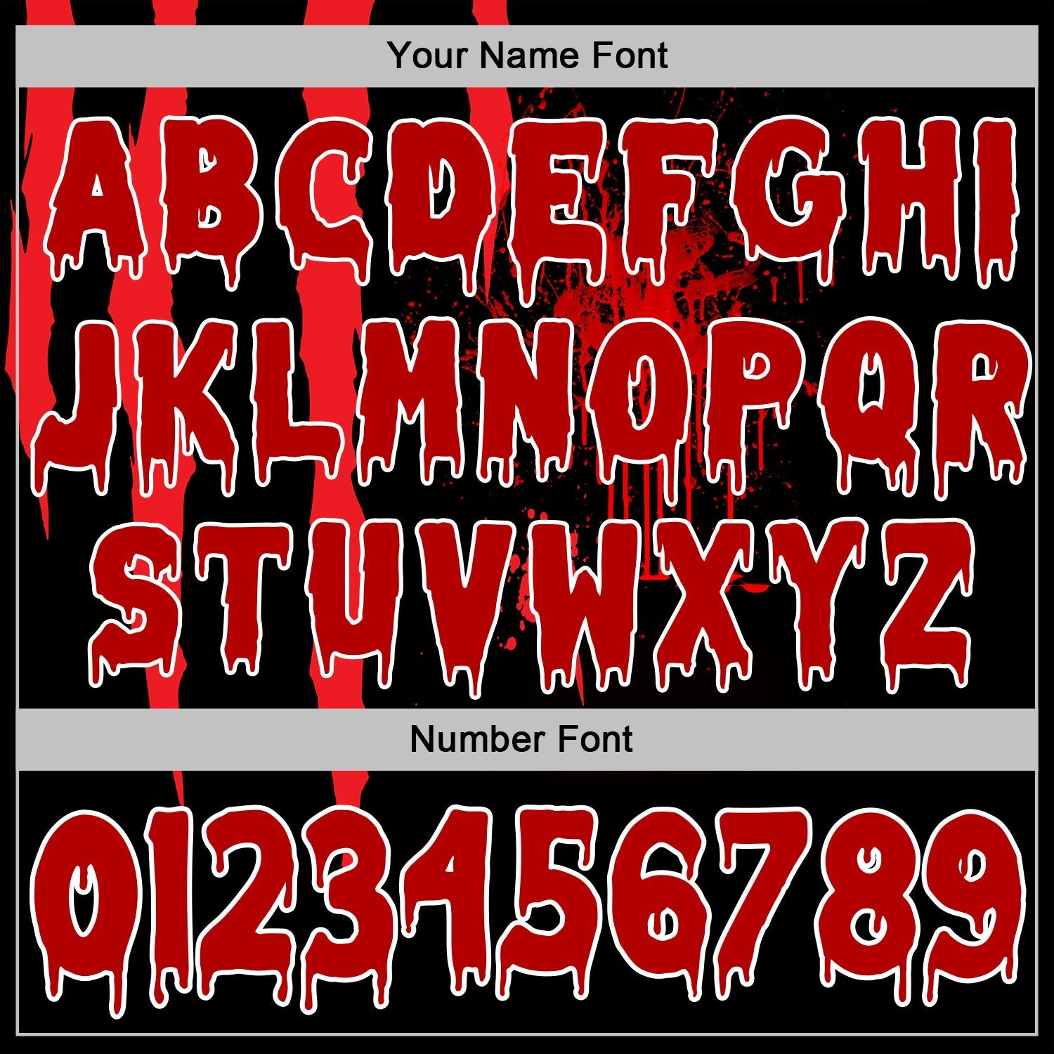 Custom Black Red-White 3D Halloween Creepy Blood Horror Sports Pullover Sweatshirt Hoodie view 4
