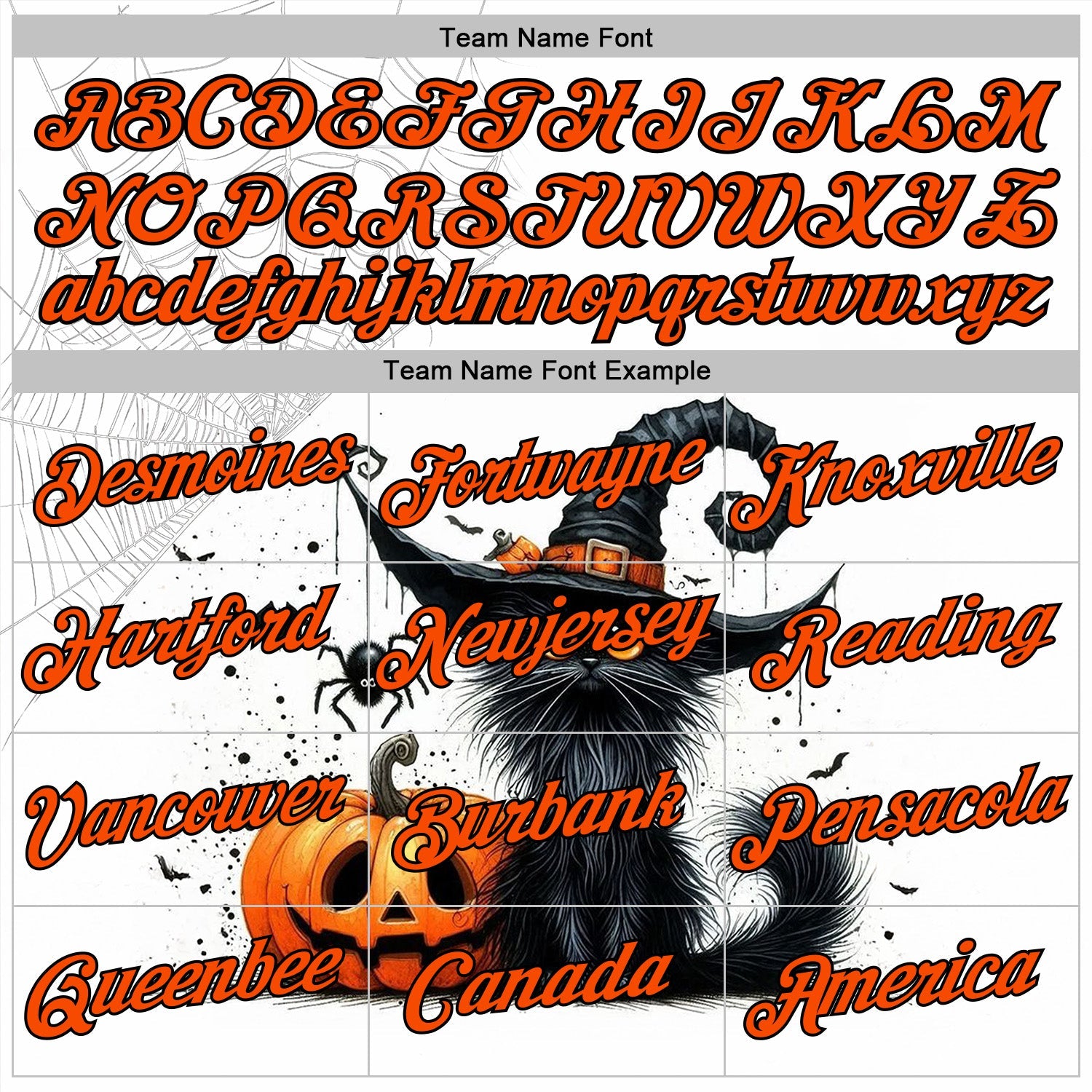 Custom White Orange-Black 3D Halloween Pumpkin Spooky Sports Pullover Sweatshirt Hoodie view 3