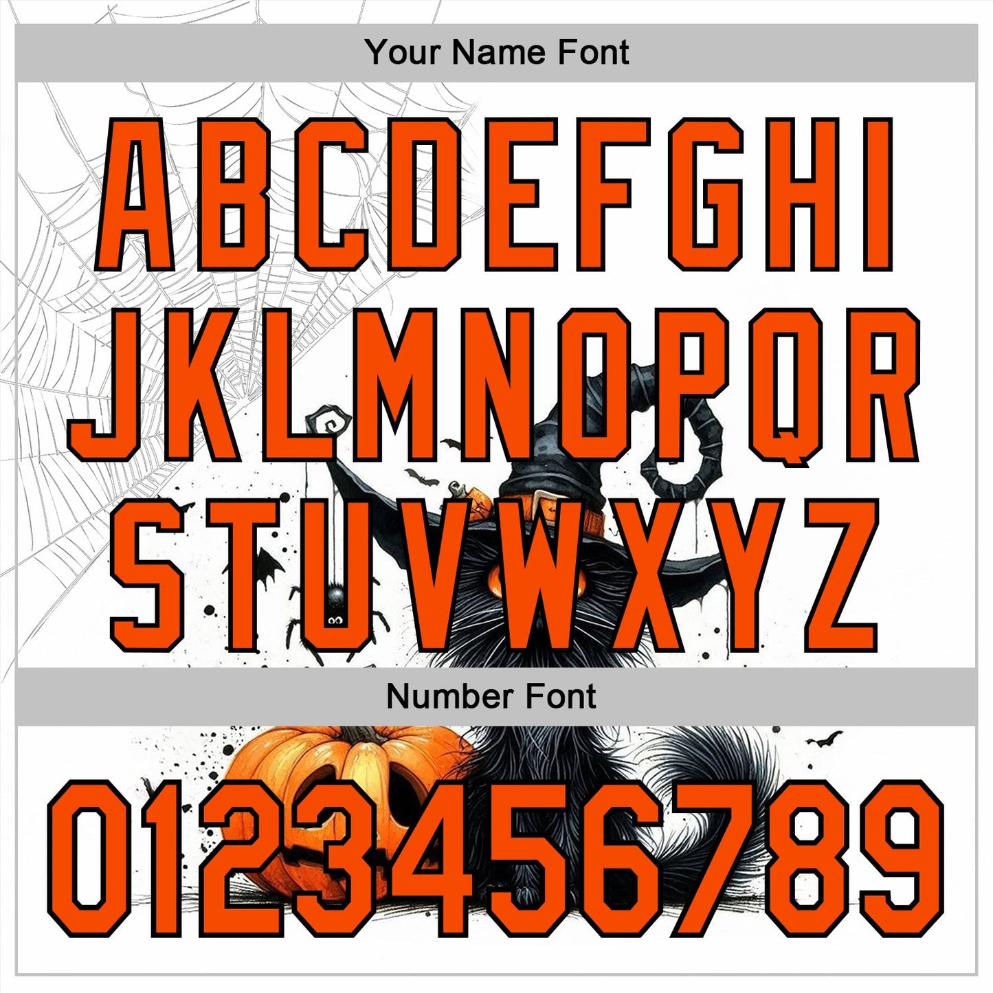 Custom White Orange-Black 3D Halloween Pumpkin Spooky Sports Pullover Sweatshirt Hoodie view 4