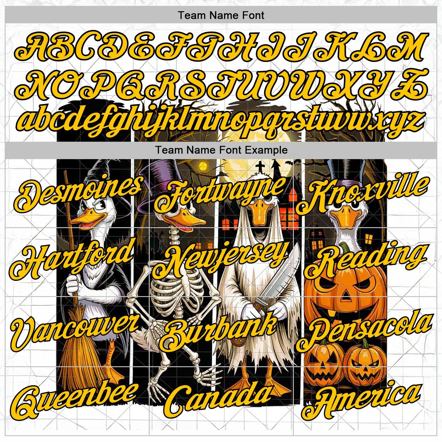 Custom White Yellow-Black 3D Halloween Pumpkin Spooky Sports Pullover Sweatshirt Hoodie view 3