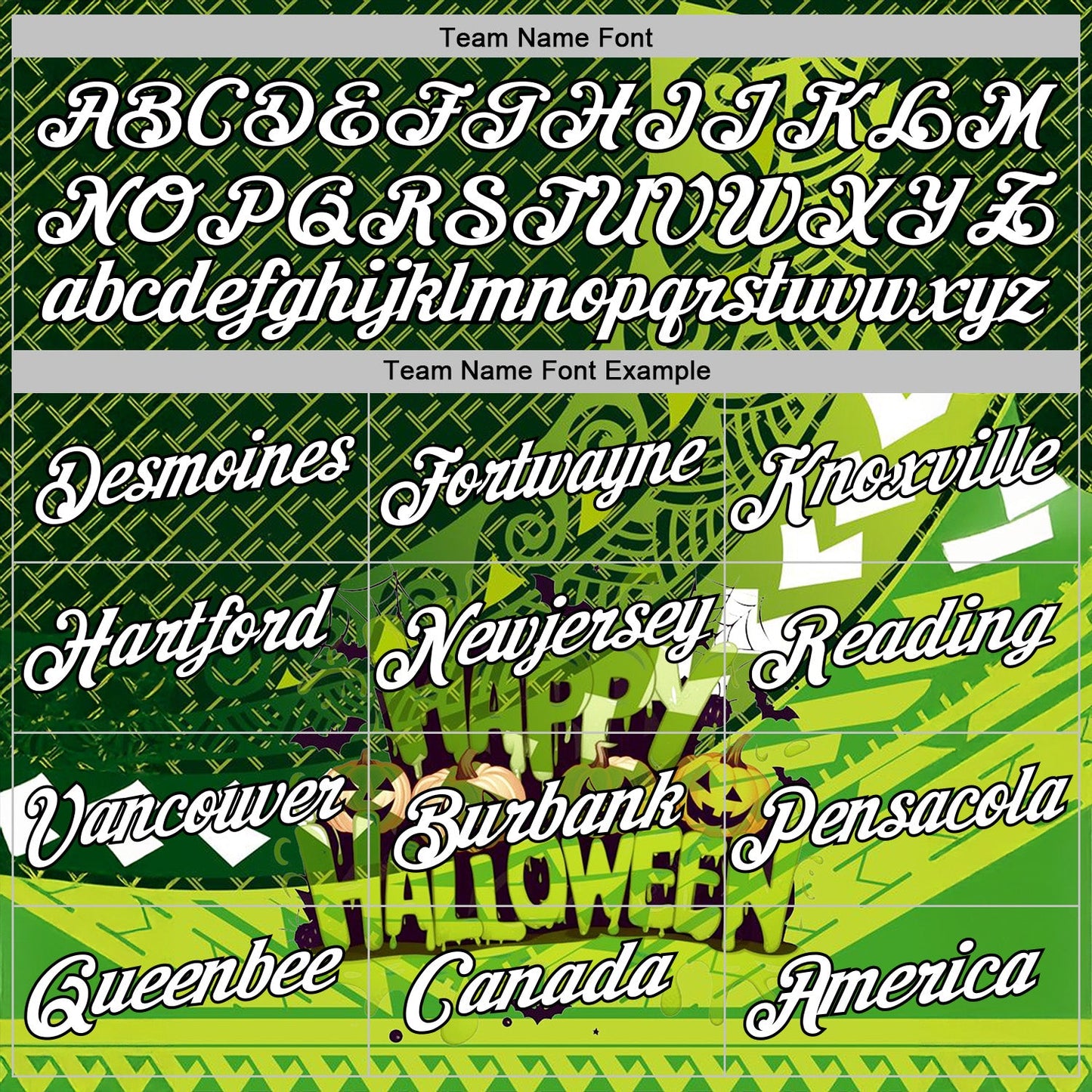 Custom Green White-Black 3D Halloween Spooky Sportswear Pullover Sweatshirt Hoodie view 3