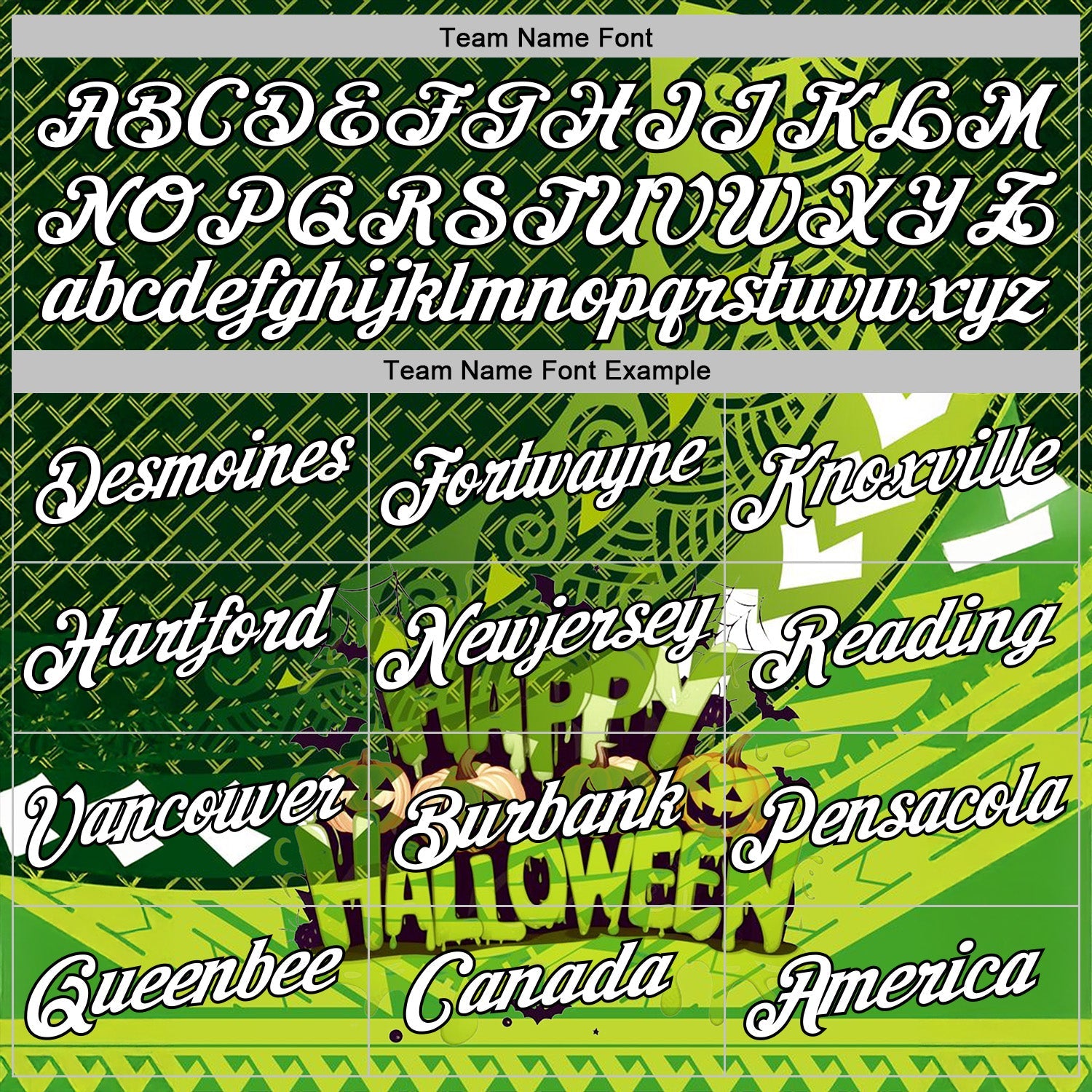 Custom Green White-Black 3D Halloween Spooky Sportswear Pullover Sweatshirt Hoodie view 3
