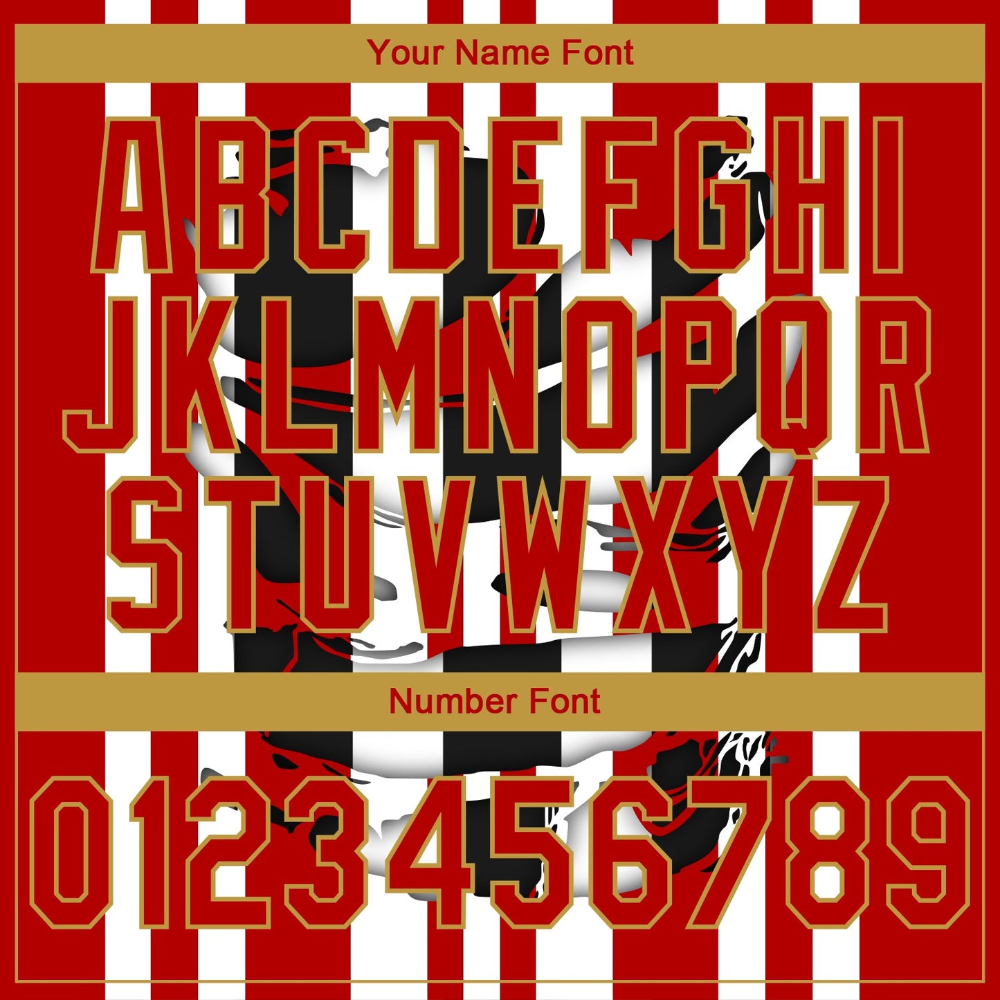 Custom Stitched Red White Black-Old Gold 3D Pattern Design Stripe Sports Pullover Sweatshirt Hoodie view 4