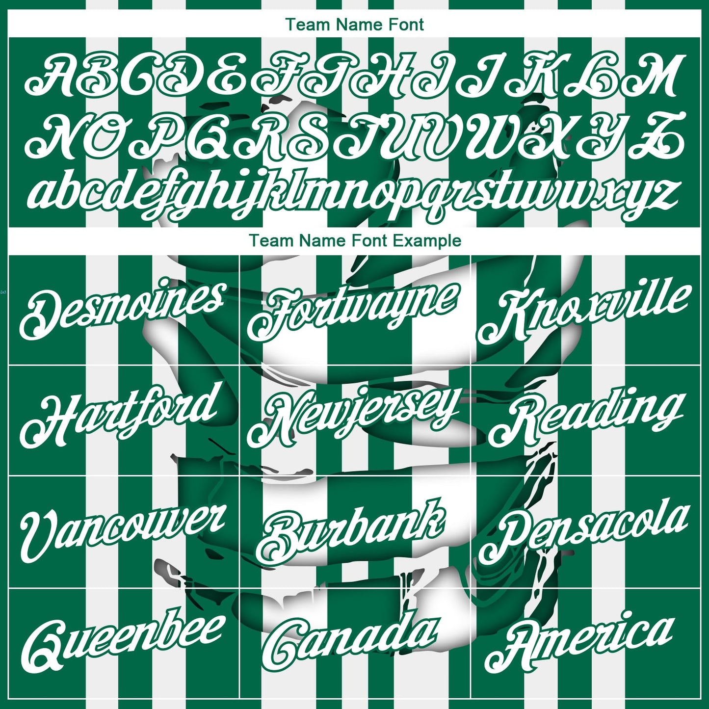Custom Stitched Kelly Green White 3D Pattern Design Stripe Sports Pullover Sweatshirt Hoodie view 3