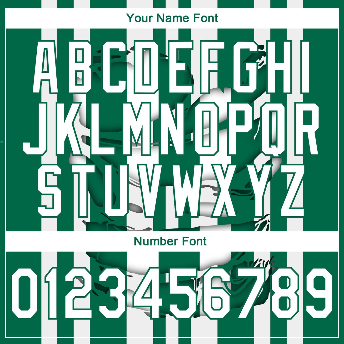 Custom Stitched Kelly Green White 3D Pattern Design Stripe Sports Pullover Sweatshirt Hoodie view 4