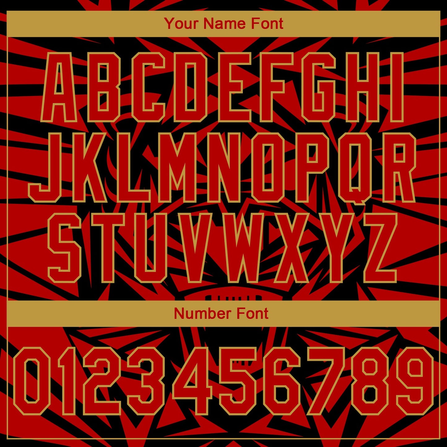 Custom Stitched Black Red-Old Gold 3D Pattern Design Geometric Shape Sports Pullover Sweatshirt Hoodie view 4